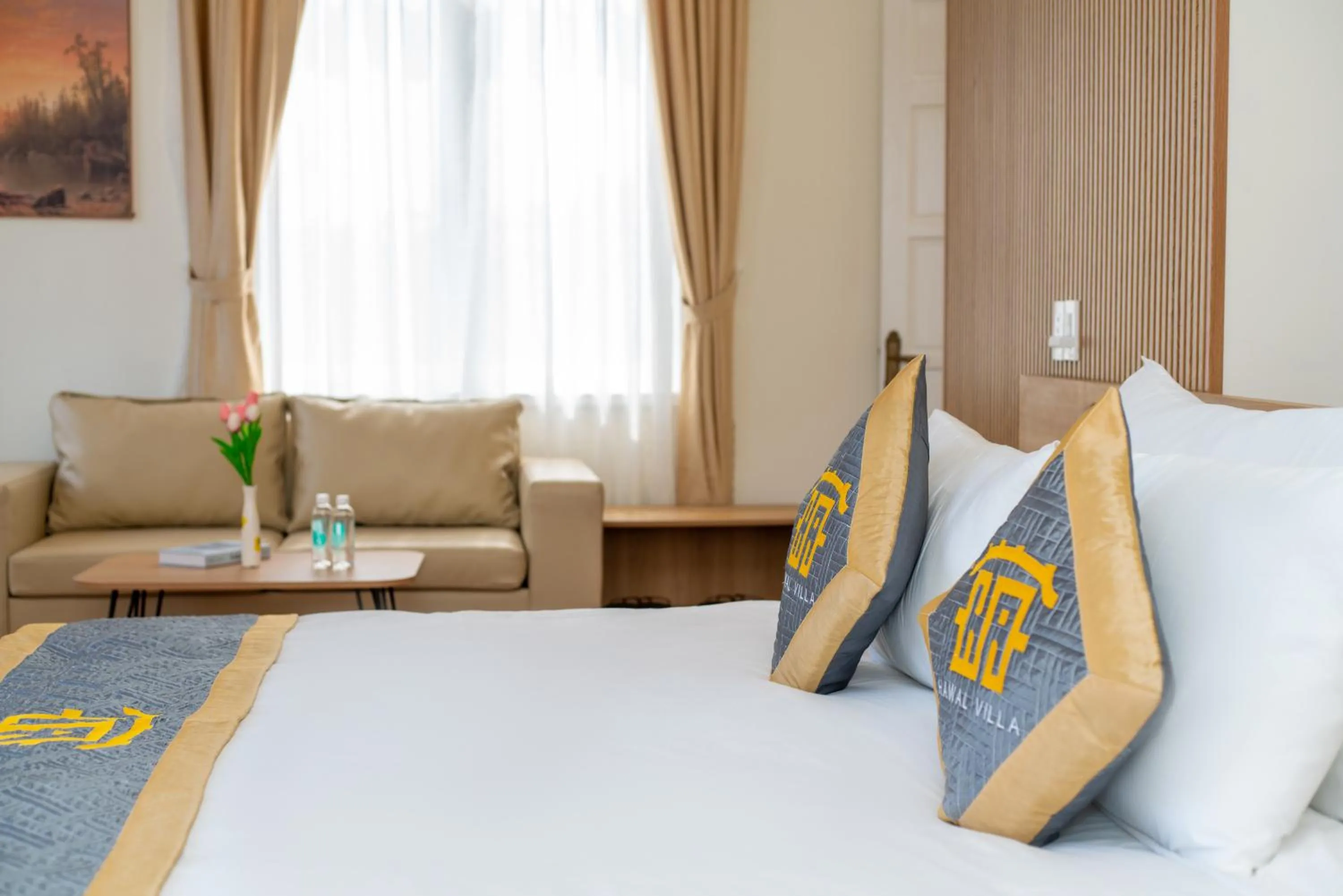 Bed in Hawal Boutique Villa Hoi An