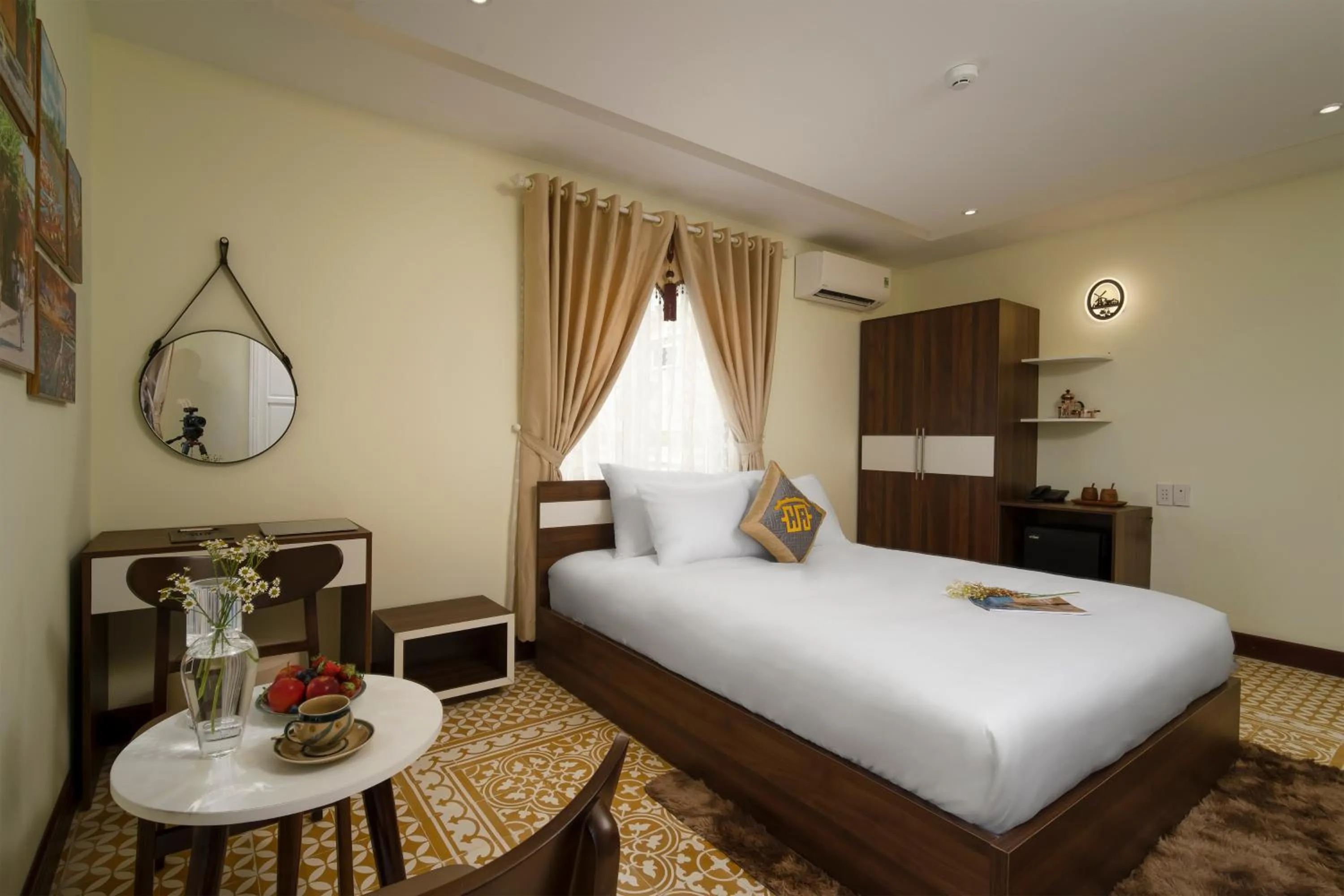 Bed in Hawal Boutique Villa Hoi An