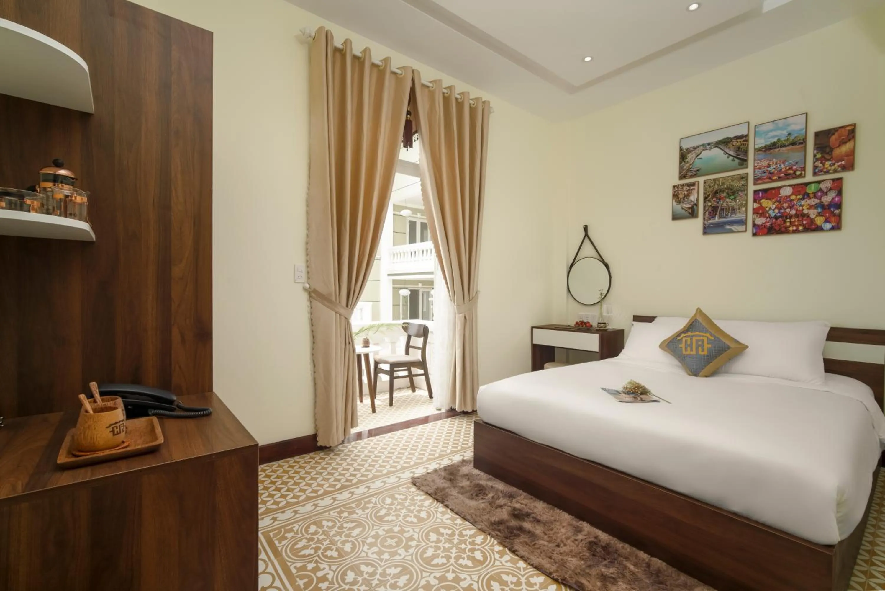 Bed in Hawal Boutique Villa Hoi An