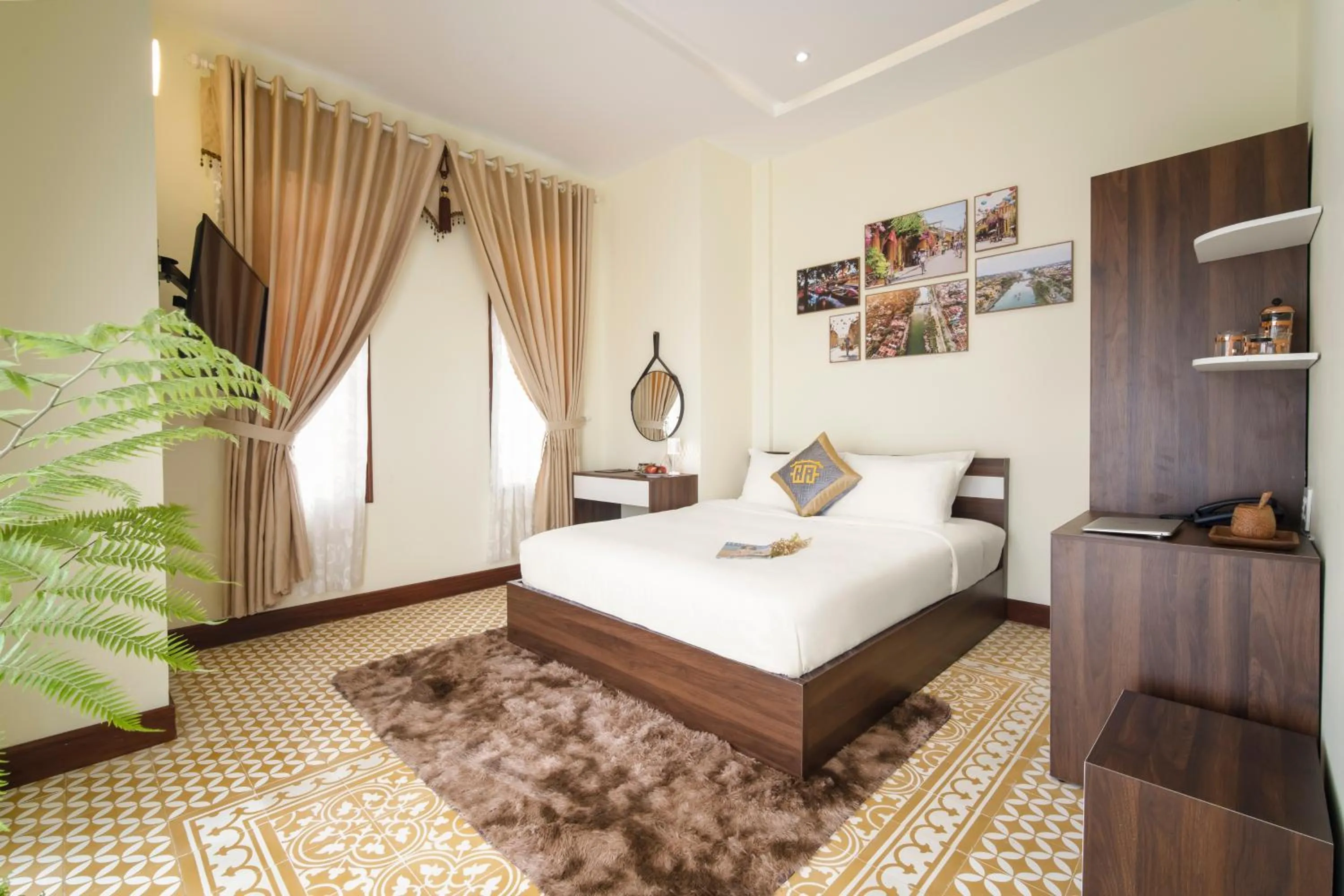 Bed in Hawal Boutique Villa Hoi An