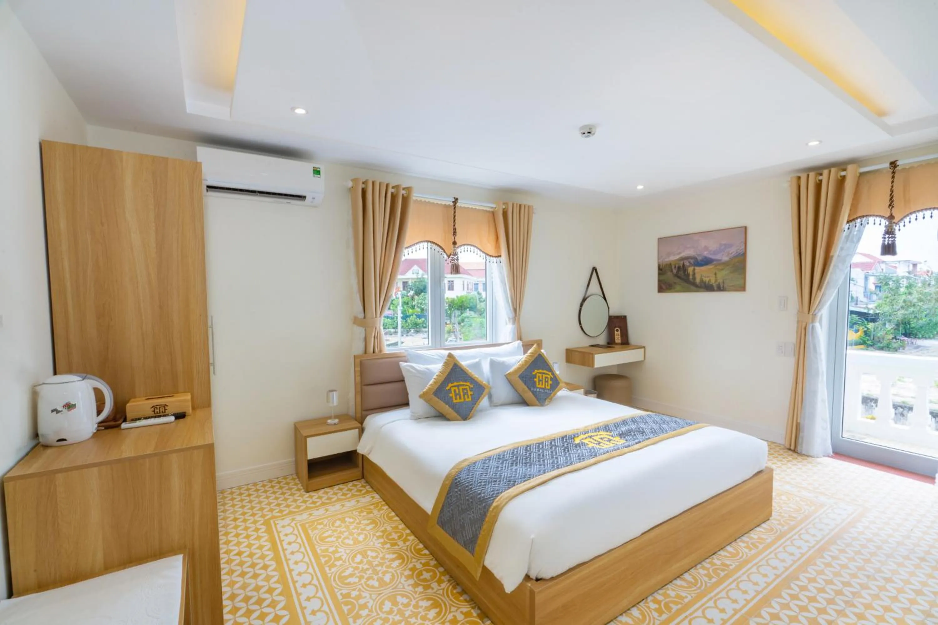 Bed in Hawal Boutique Villa Hoi An