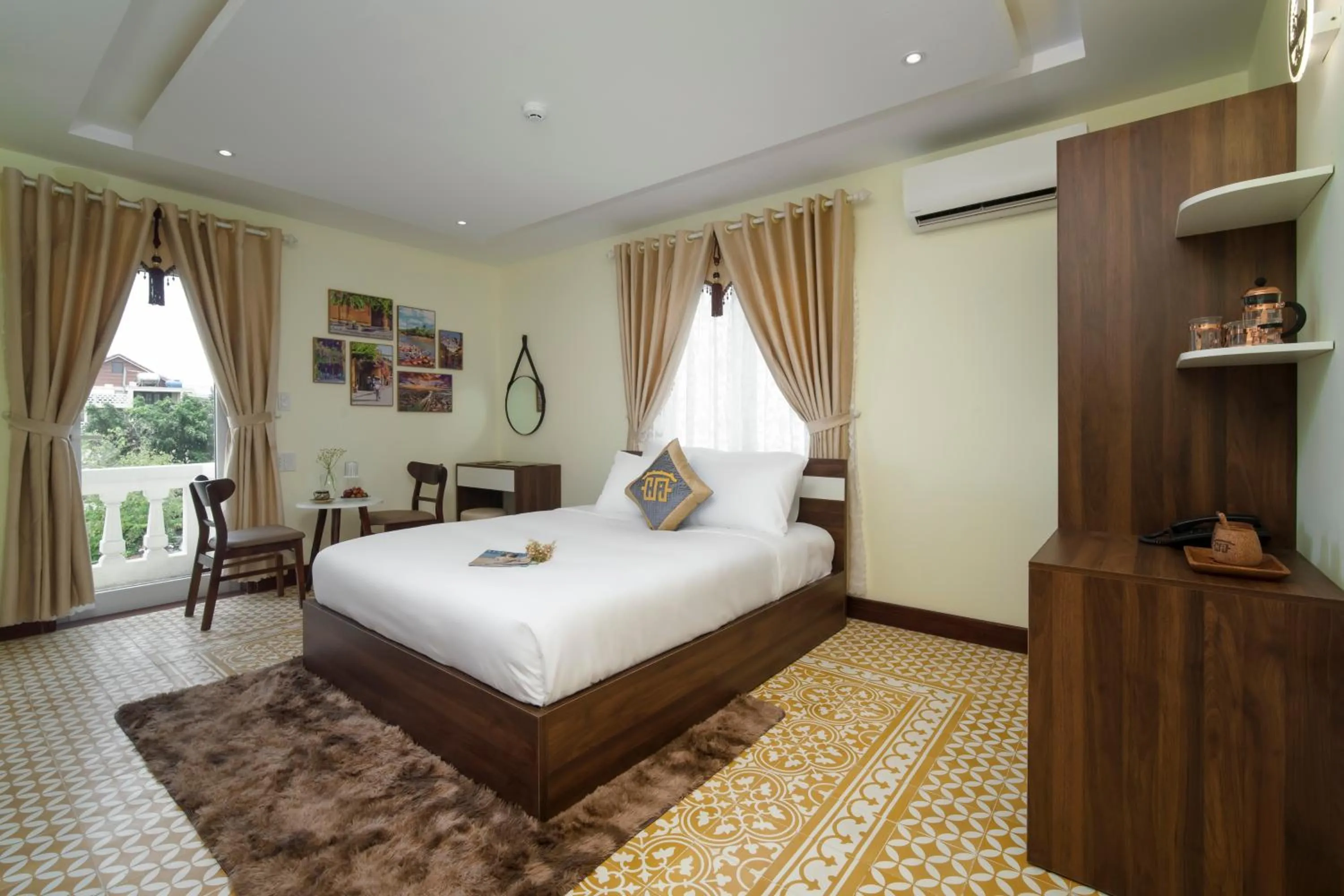 Bed in Hawal Boutique Villa Hoi An