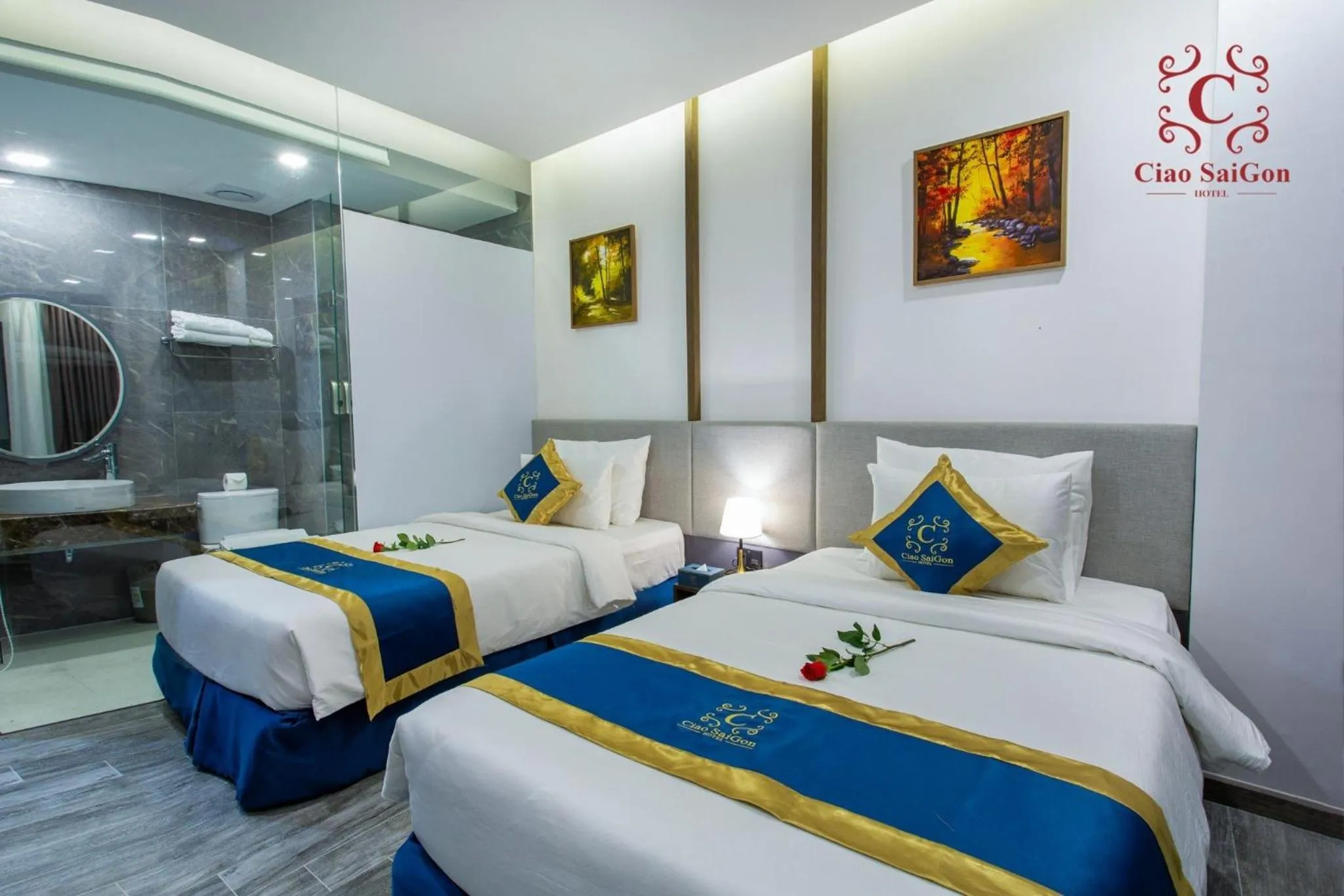 Bed in Ciao Saigon 2 Hotel