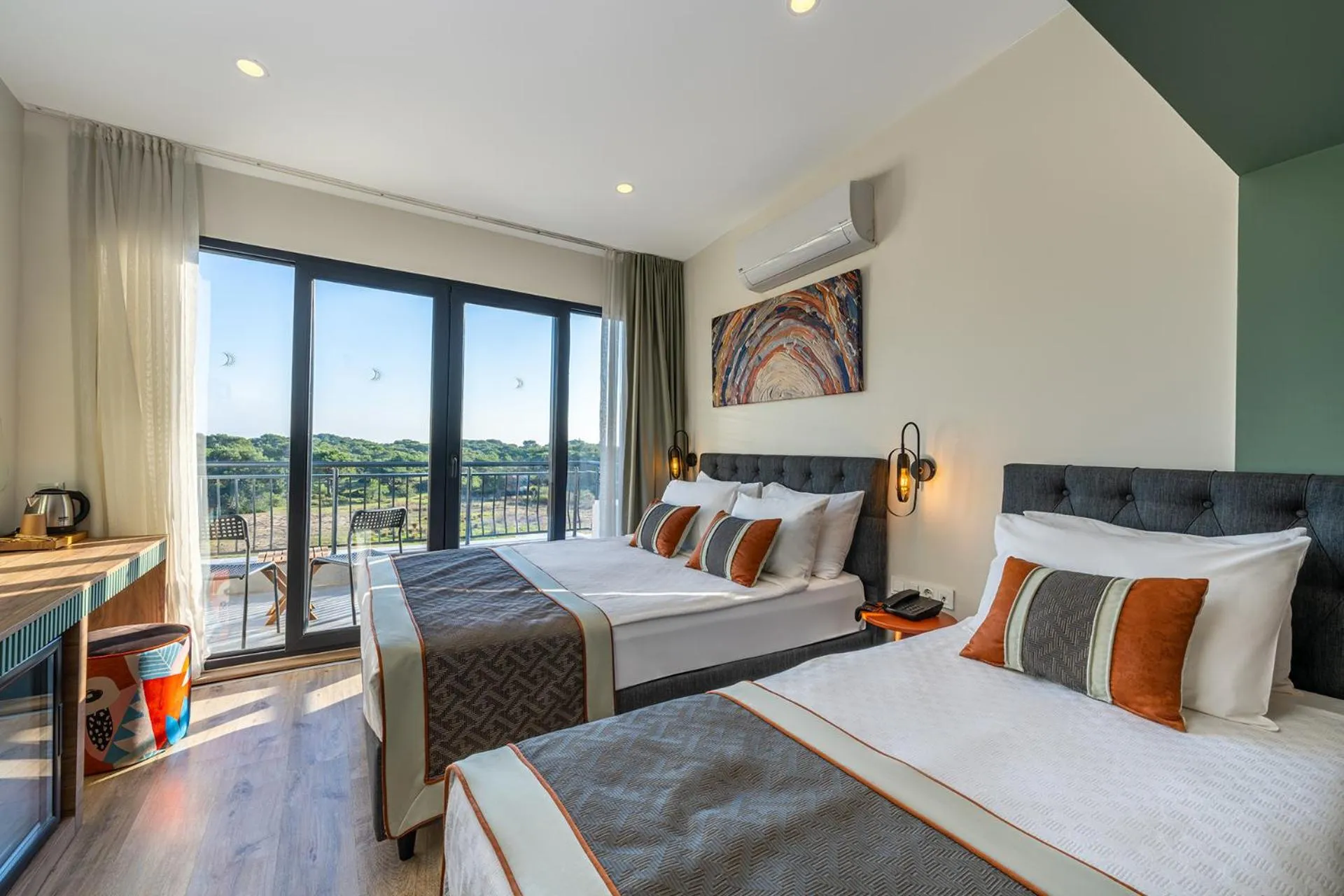 Bed in Echinus Lara Hotel