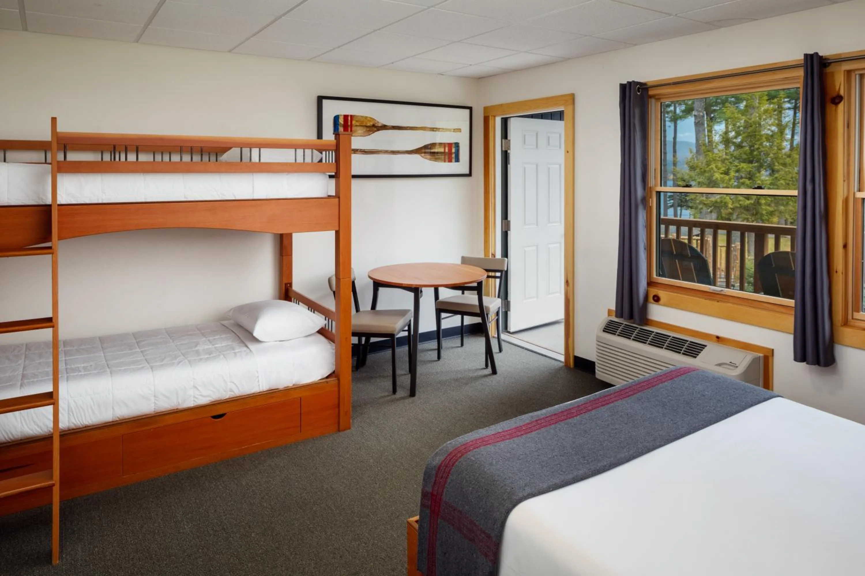 Bed in Lodge at Schroon Lake