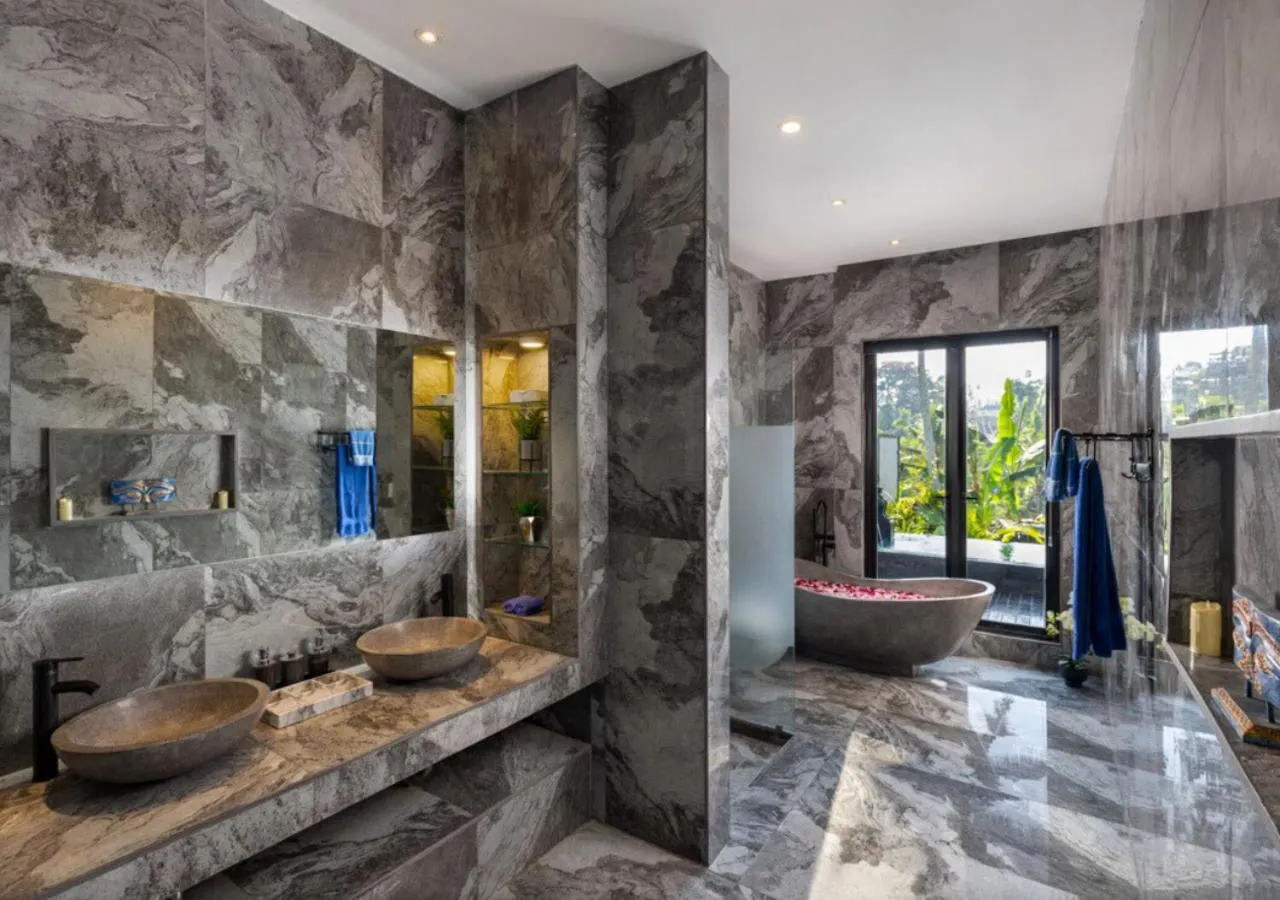 Bathroom in Capung Asri Eco Luxury Resort with Private Pool Villas