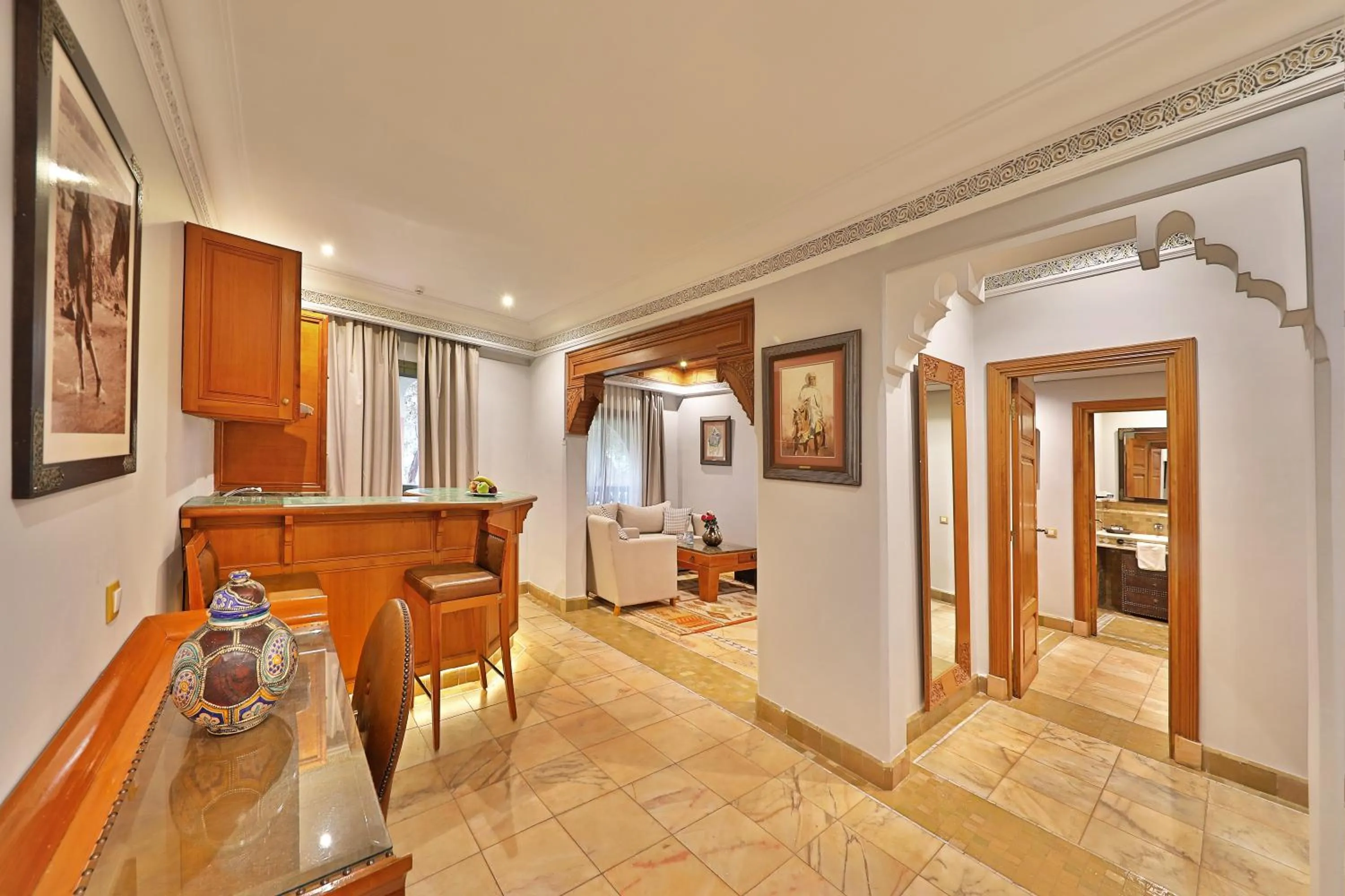 Kitchen or kitchenette in Pavillon du Golf - Palmeraie suites