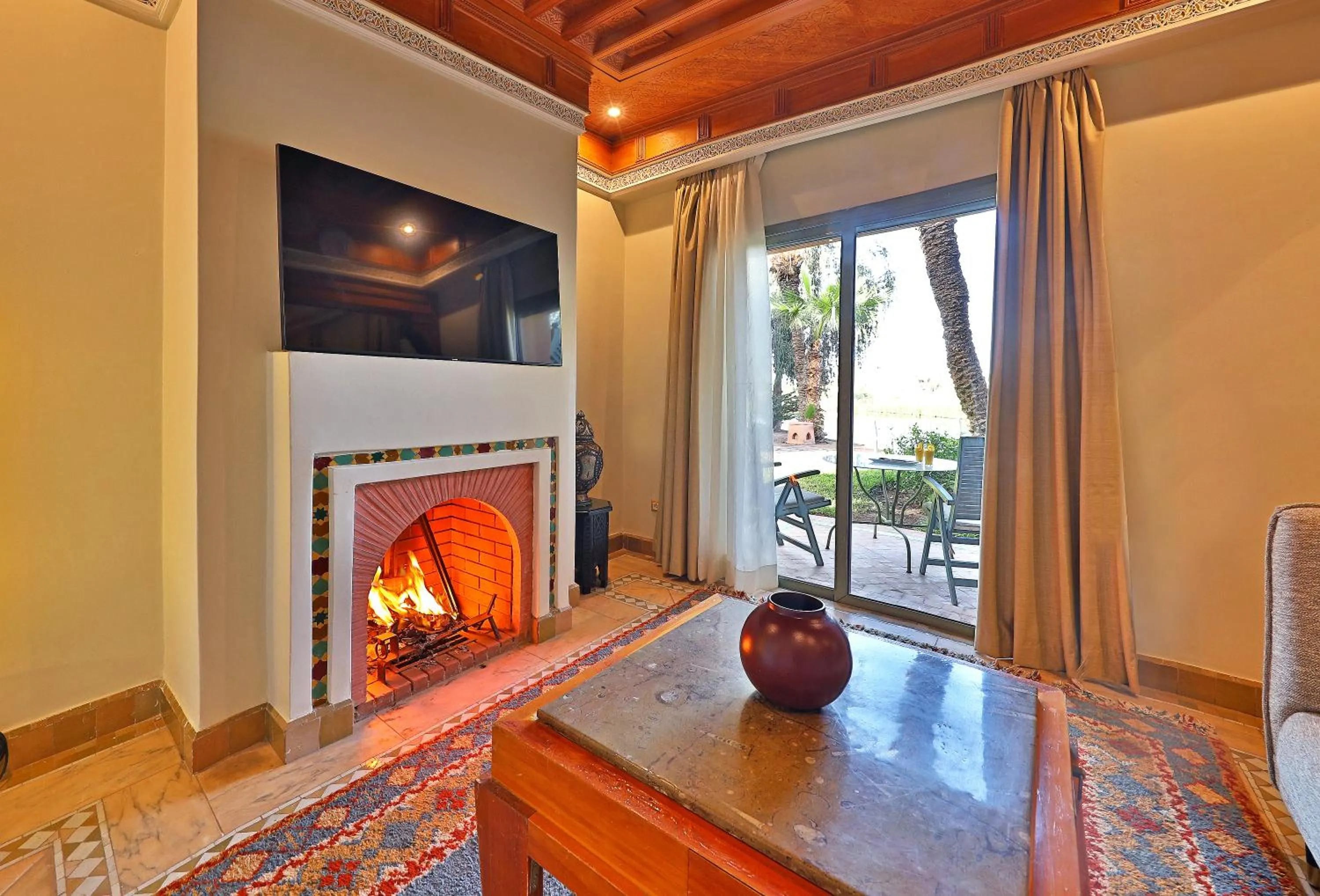 Seating area in Pavillon du Golf - Palmeraie suites