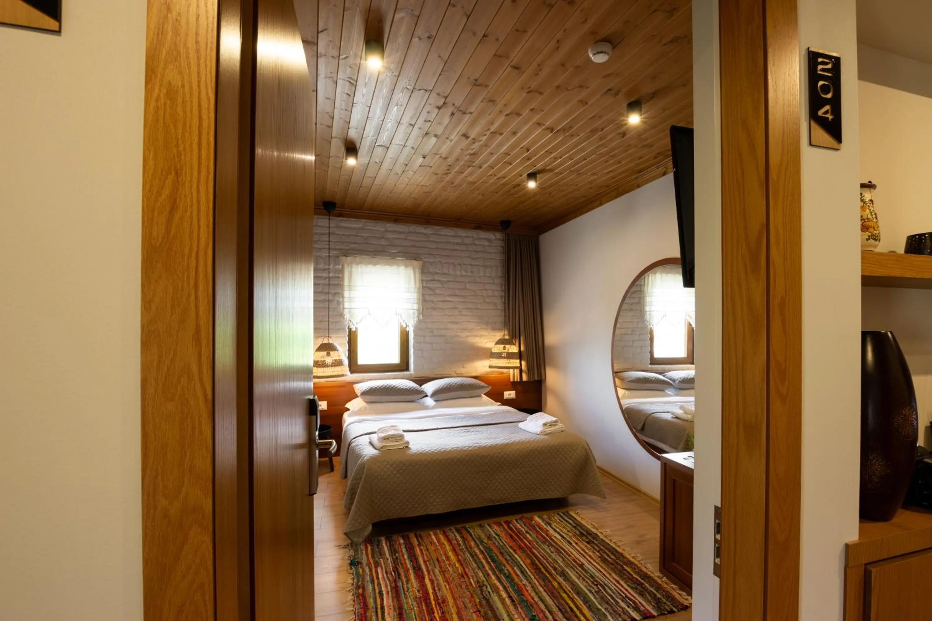 Bed in The Stone Sky Hotel