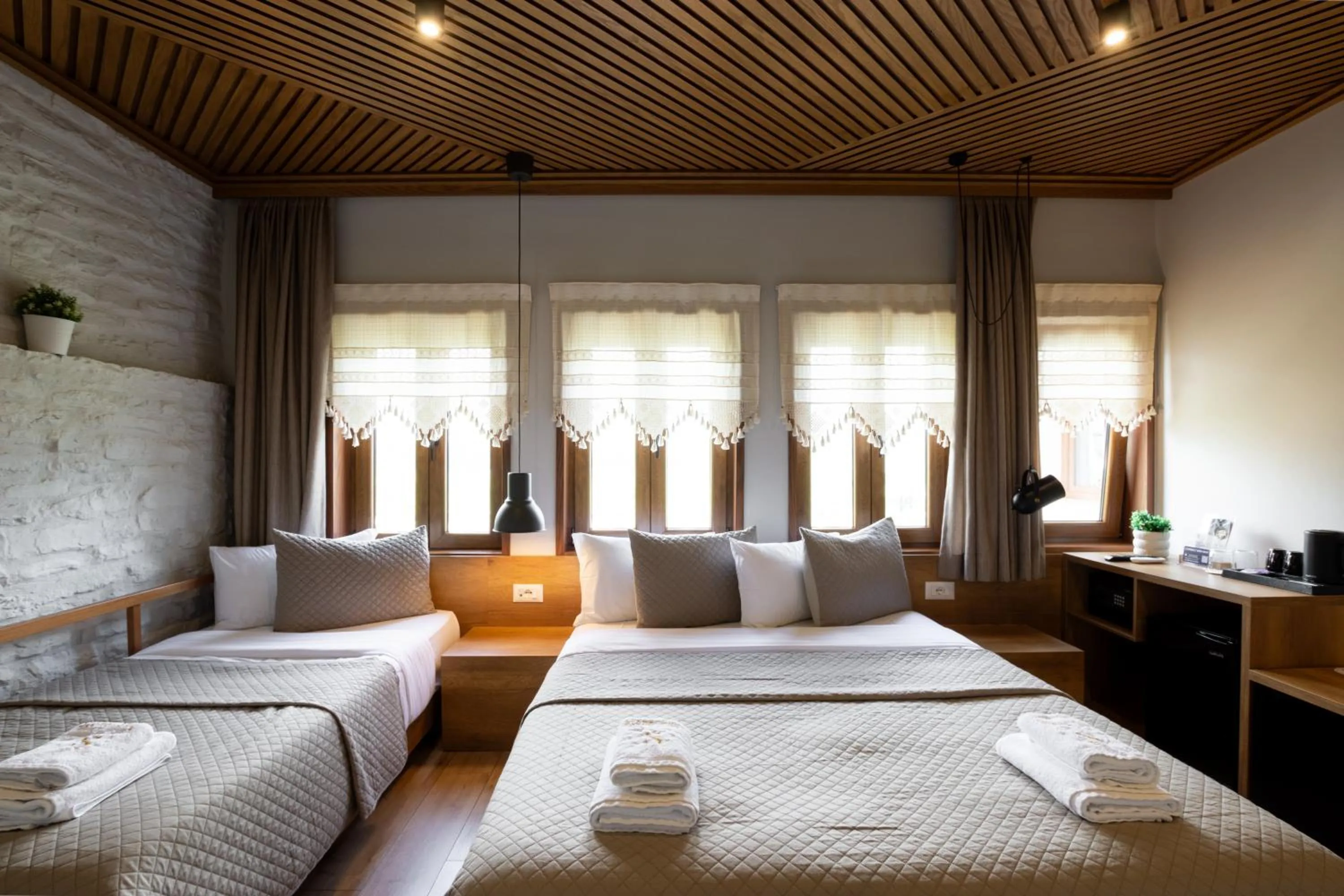 Bed in The Stone Sky Hotel