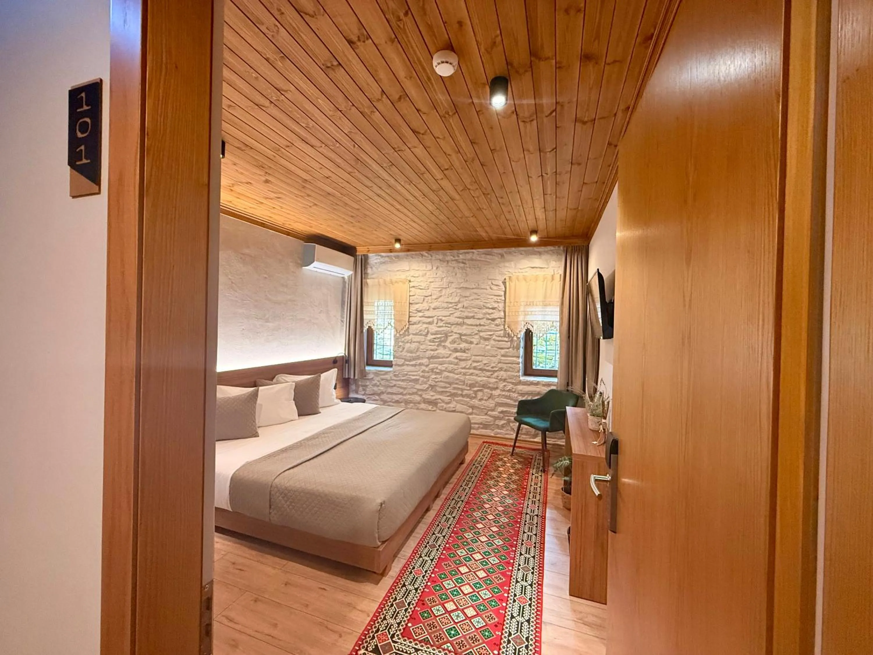 Bed in The Stone Sky Hotel