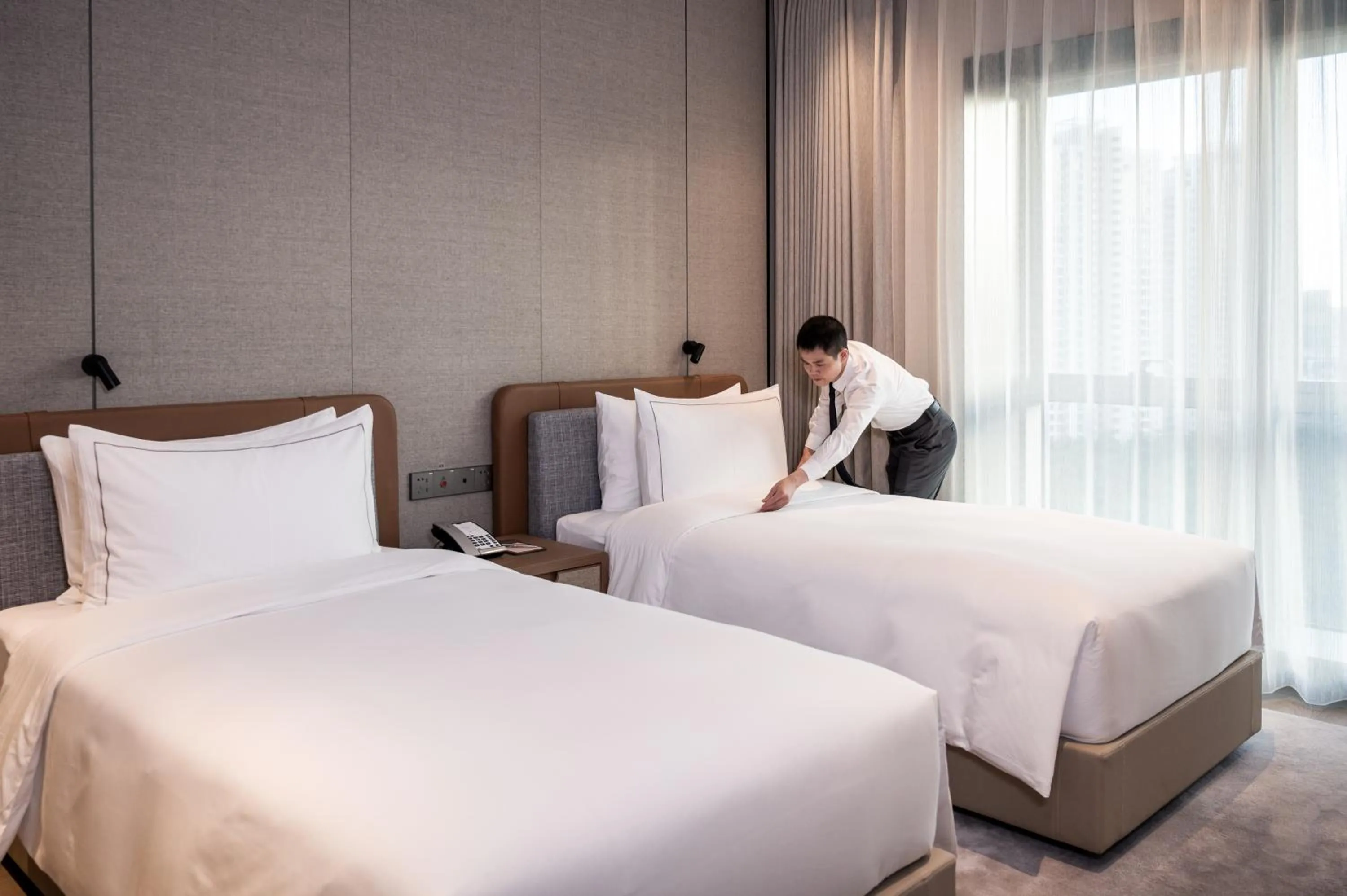 View (from property/room), Bed in Artisse Place - Access to 4000 sqm Fusion Wellness Centre and 800 sqm Indoor Swimming Pool