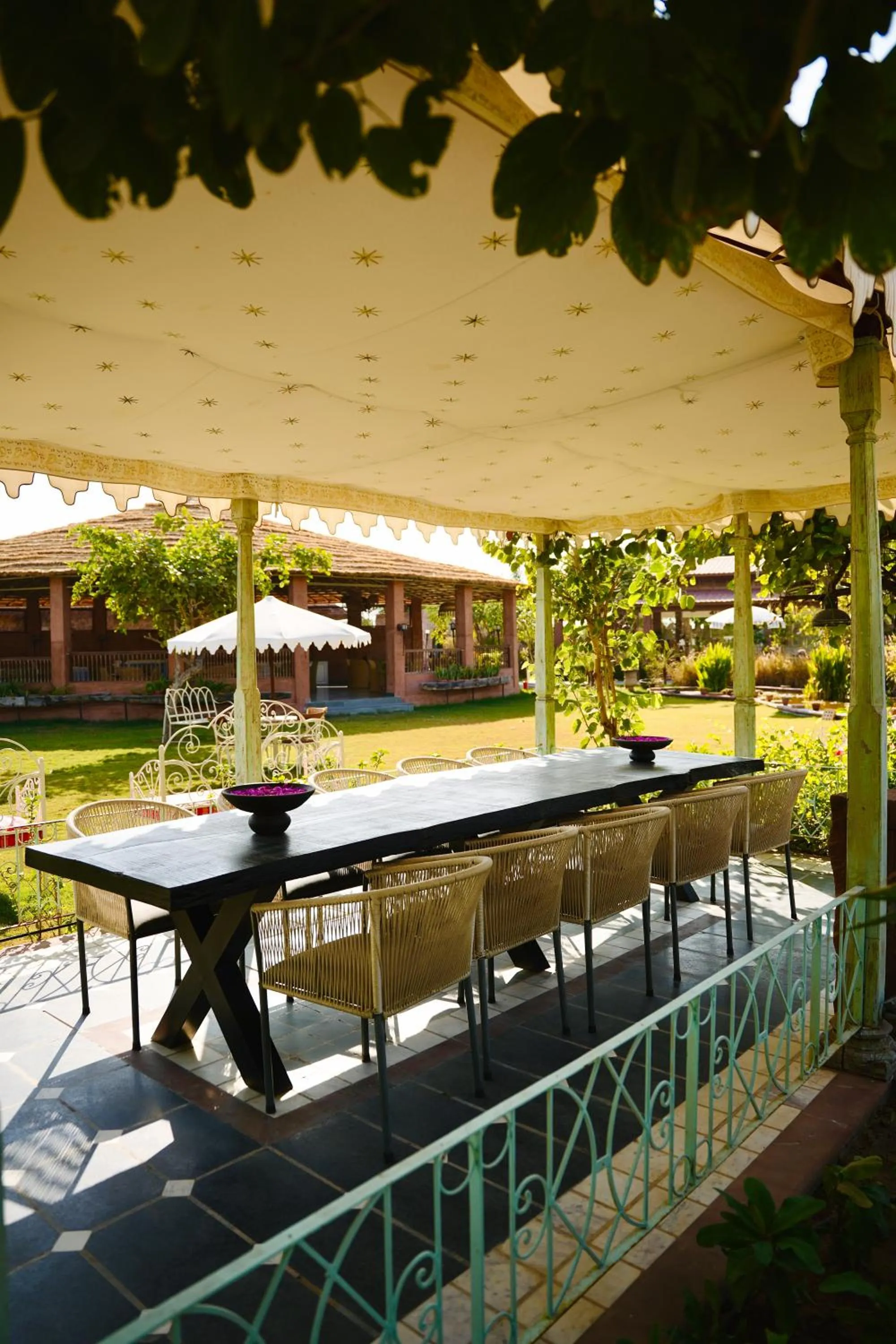 Seating area in Surpura Bagh
