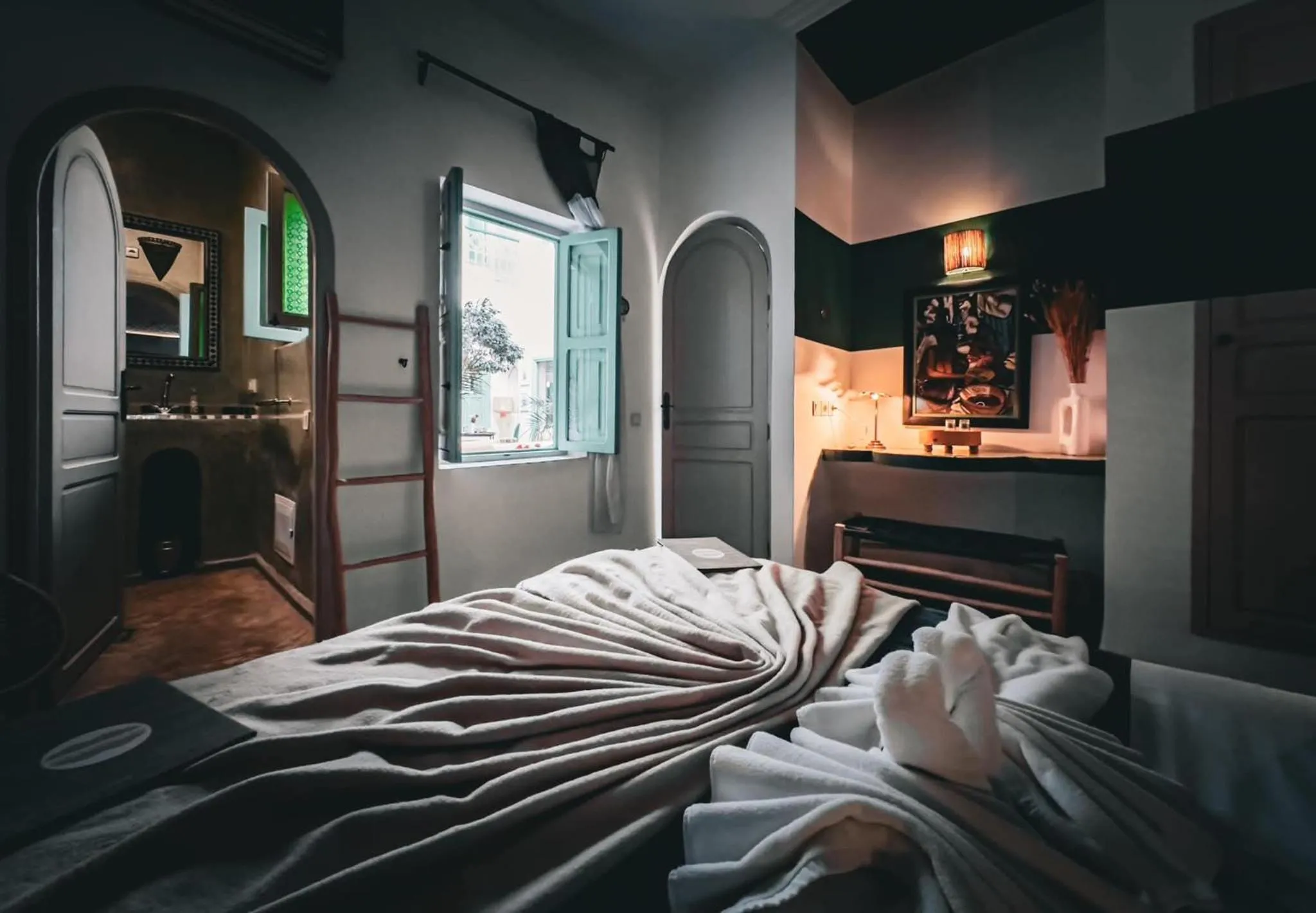 Bedroom, Bed in Riad Lauriers Blancs