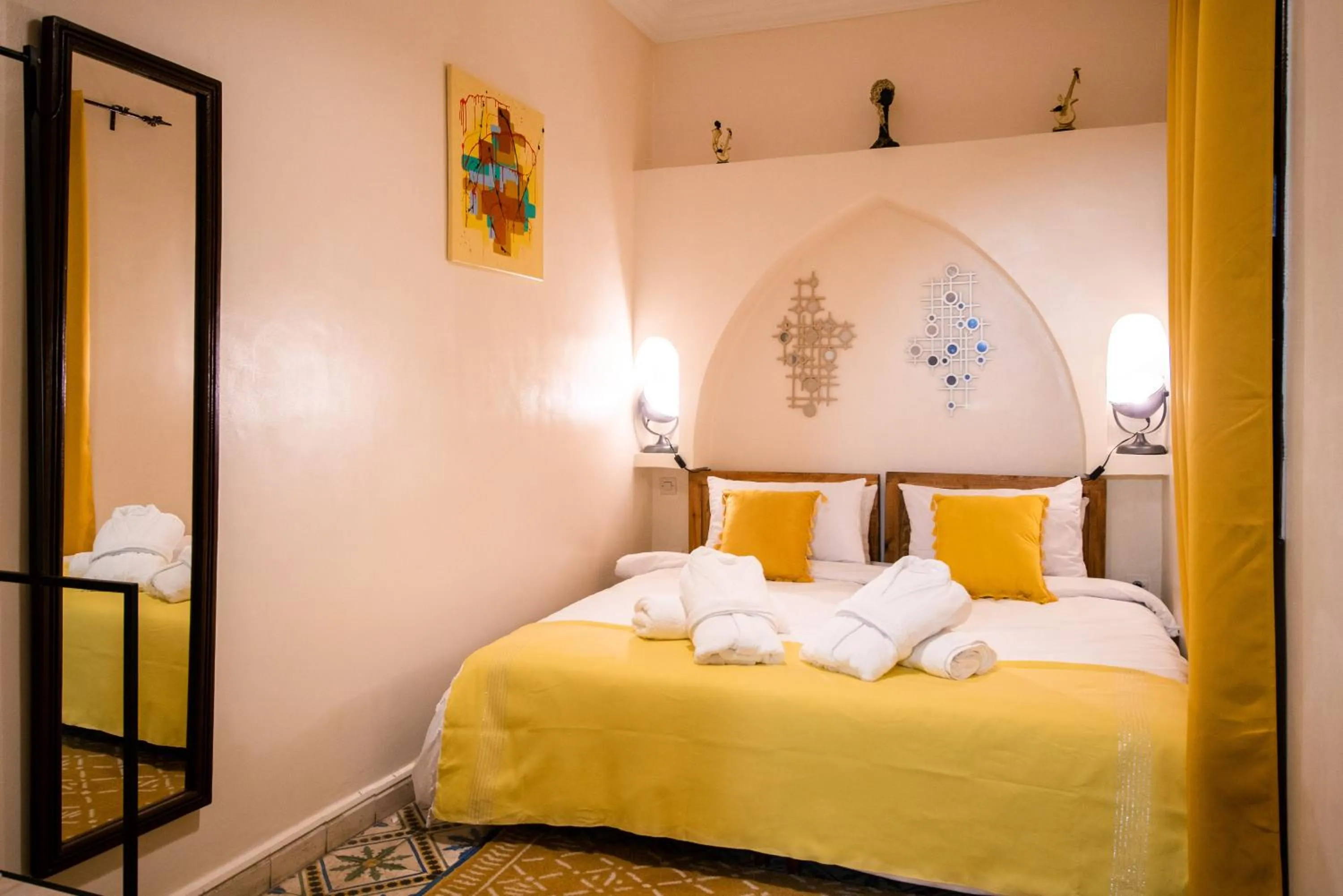 Bed in Riad Asmitou