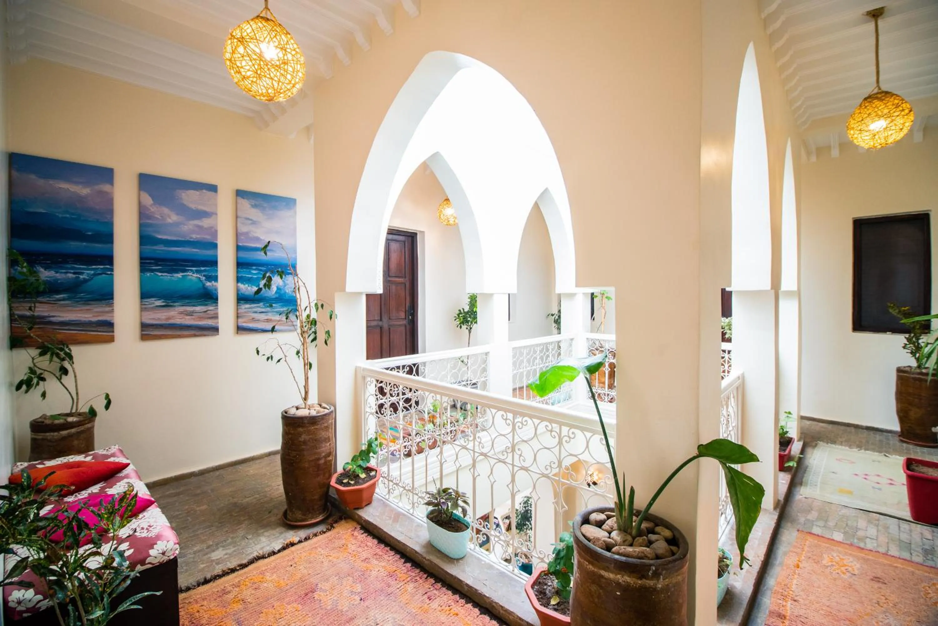 Seating area in Riad Asmitou