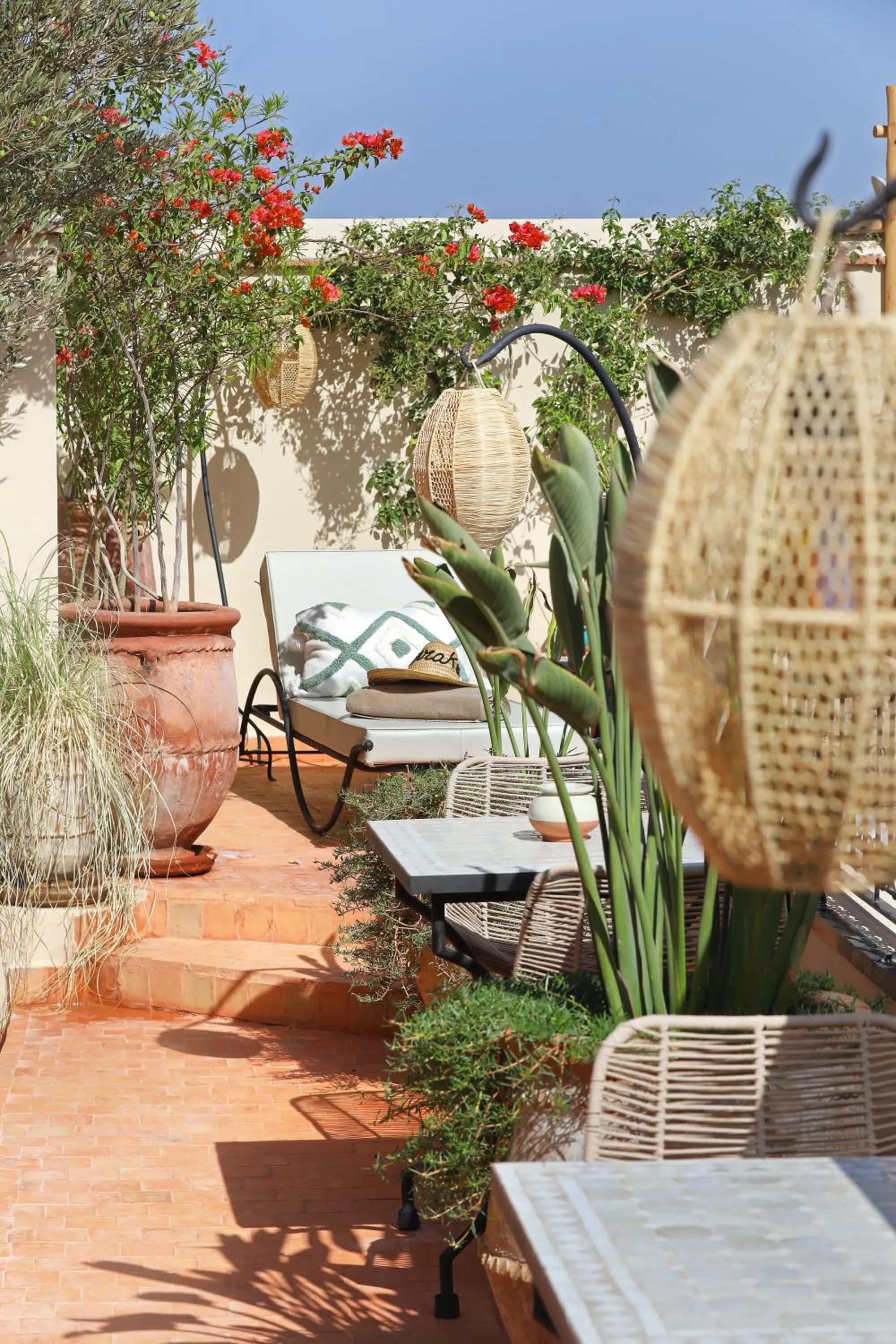 Balcony/Terrace in Riad Dar Beldia and Spa