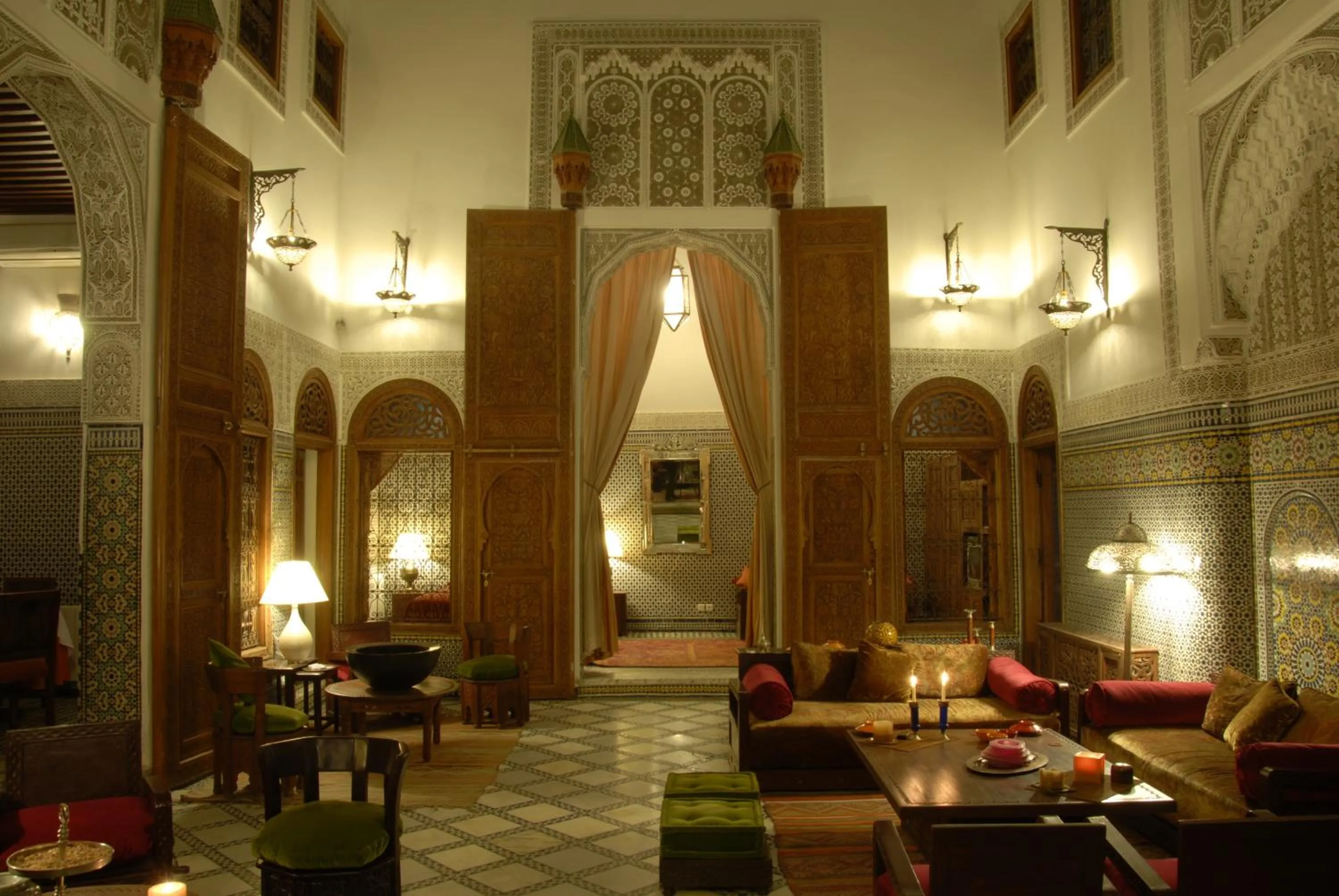 Lobby or reception in Riad Au 20 Jasmins