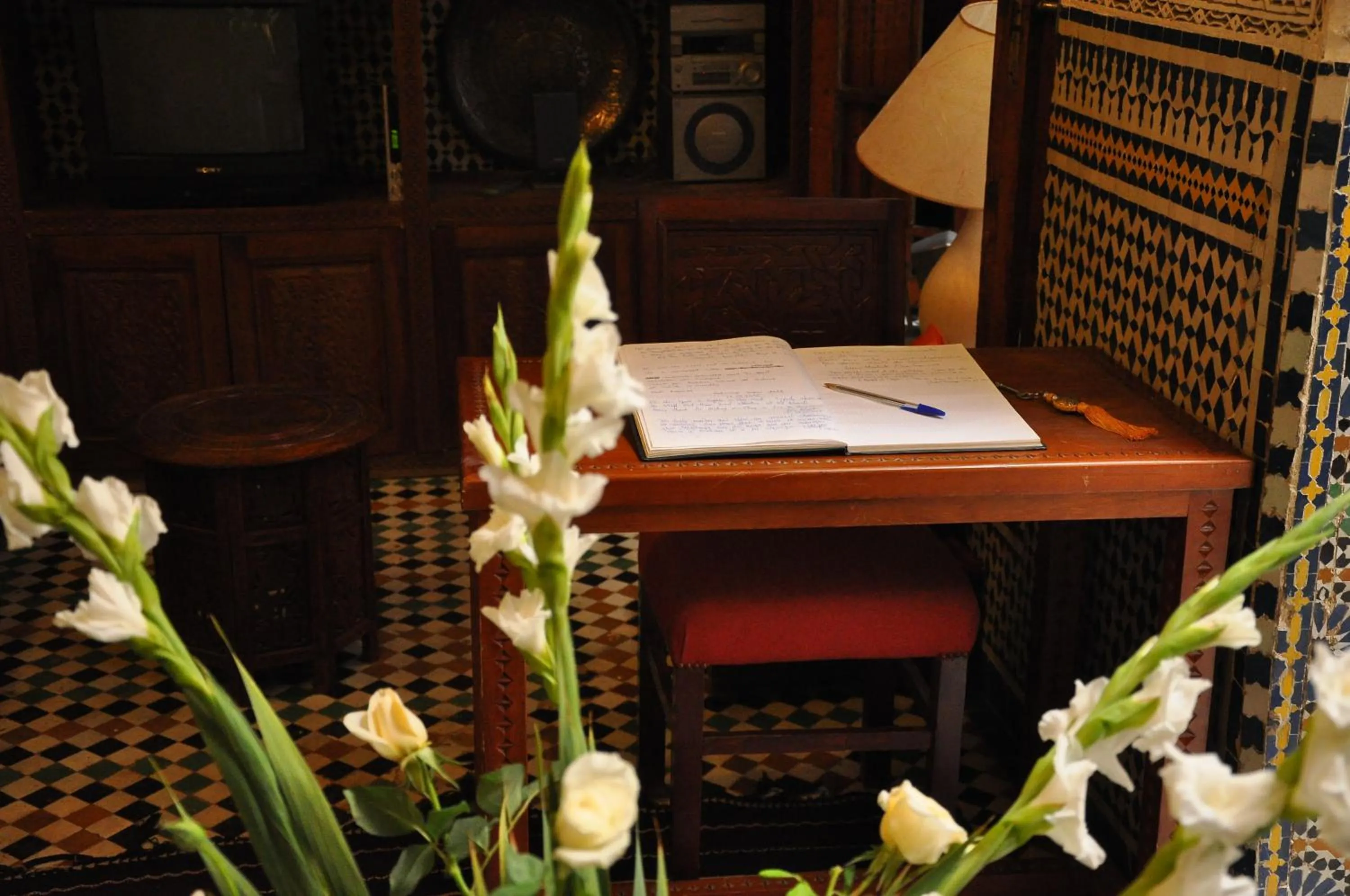 Decorative detail in Riad Au 20 Jasmins