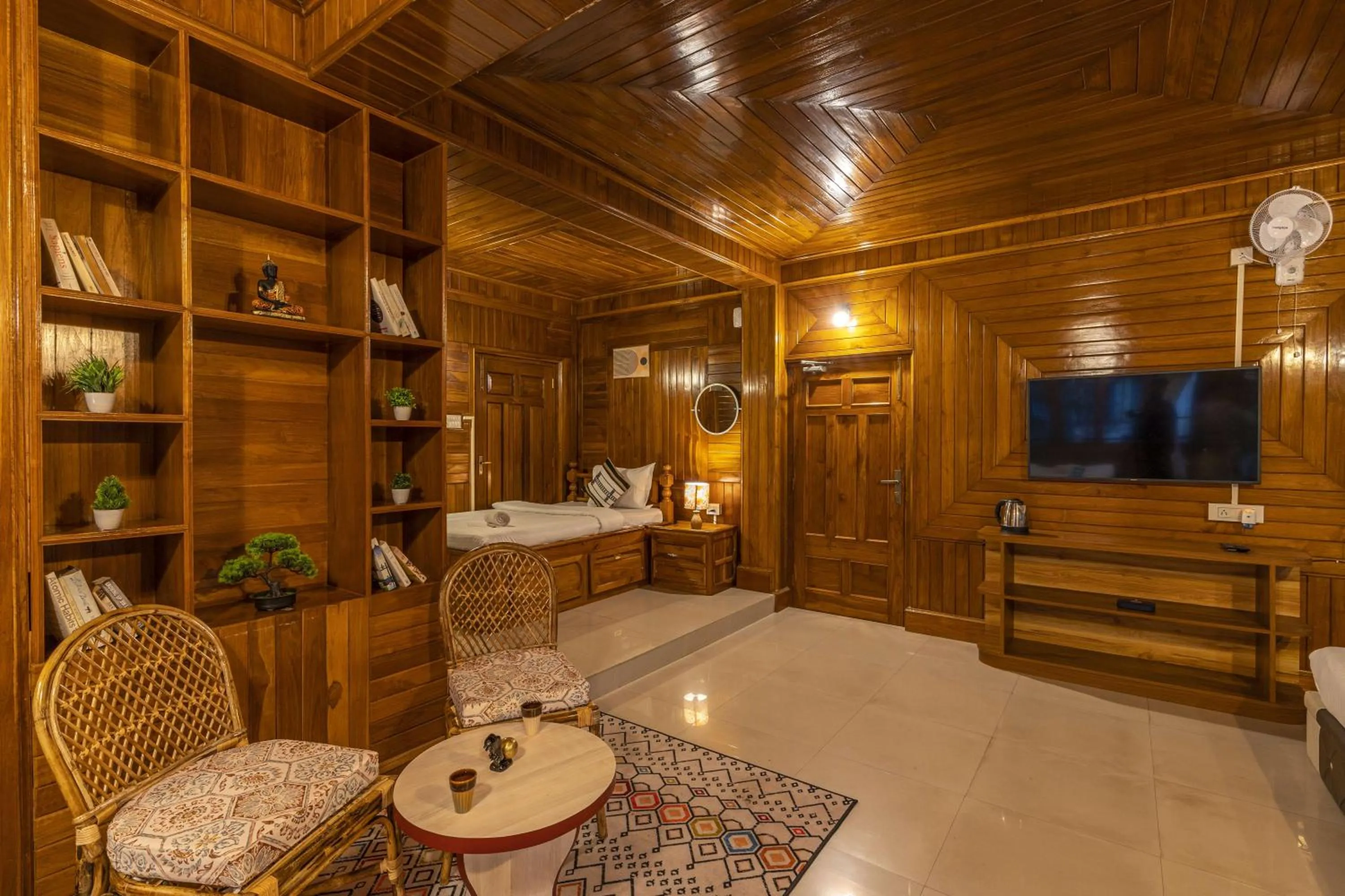 Seating area in Zostel Shillong