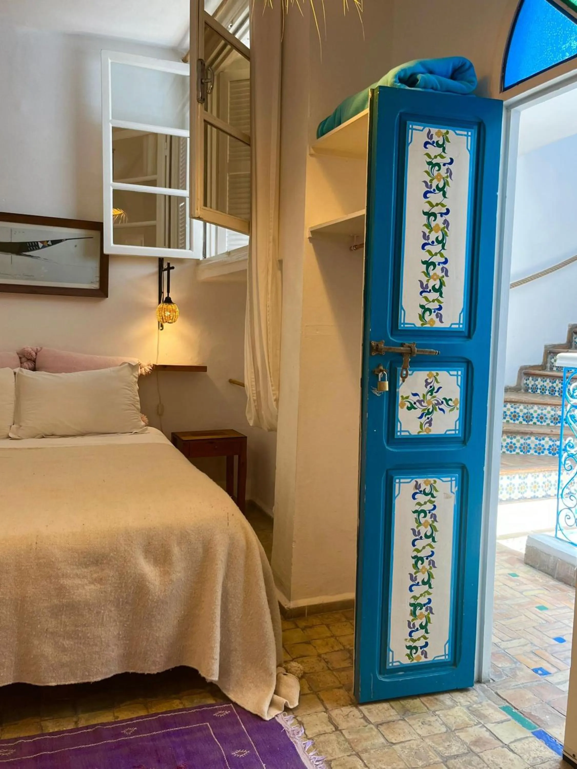 Photo of the whole room, Bed in Hôtel Emeraude Essaouira