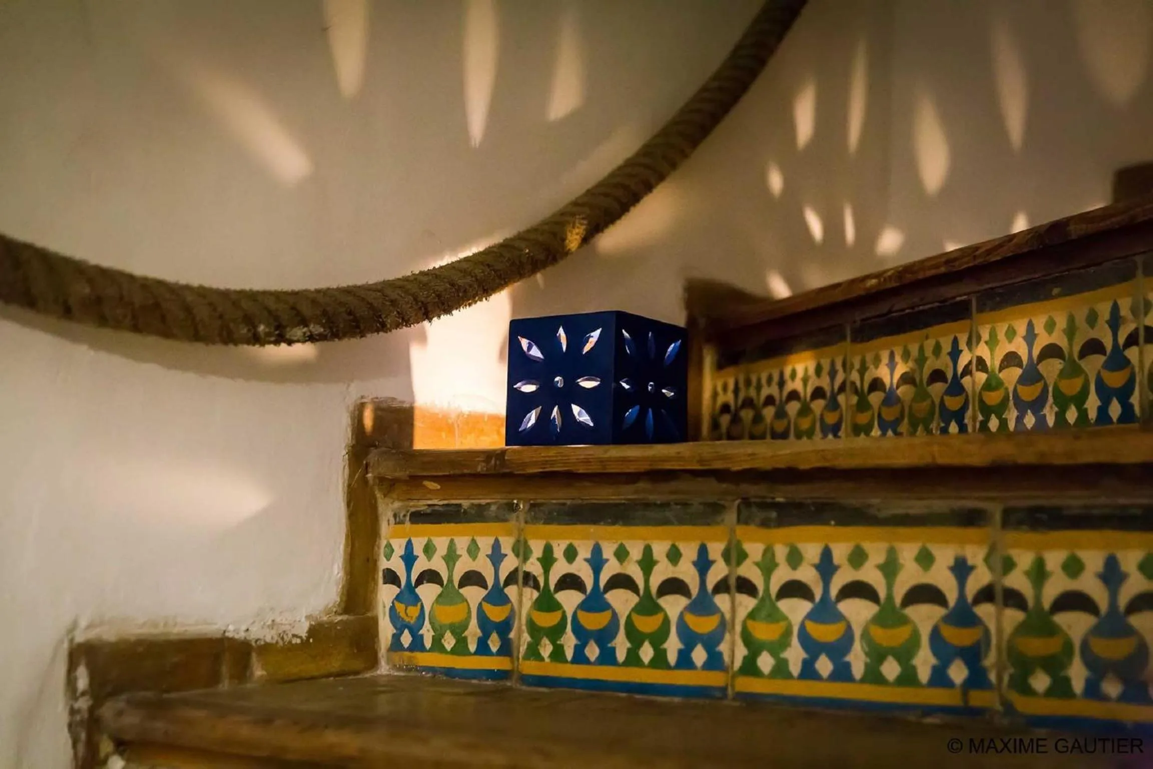 Decorative detail in Hôtel Emeraude Essaouira