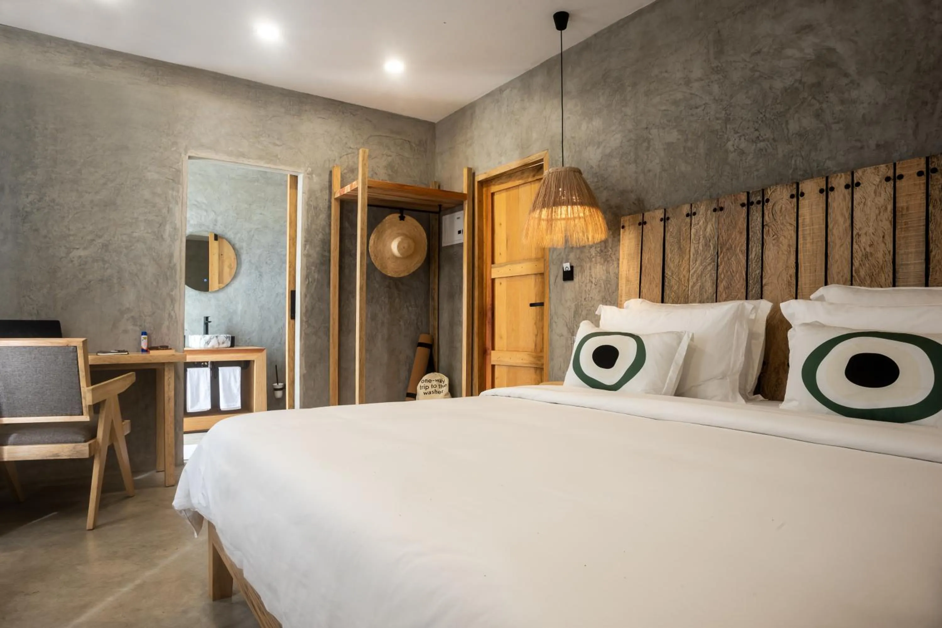 Bedroom, Bed in LalaGalu - Beachfront EcoCabins