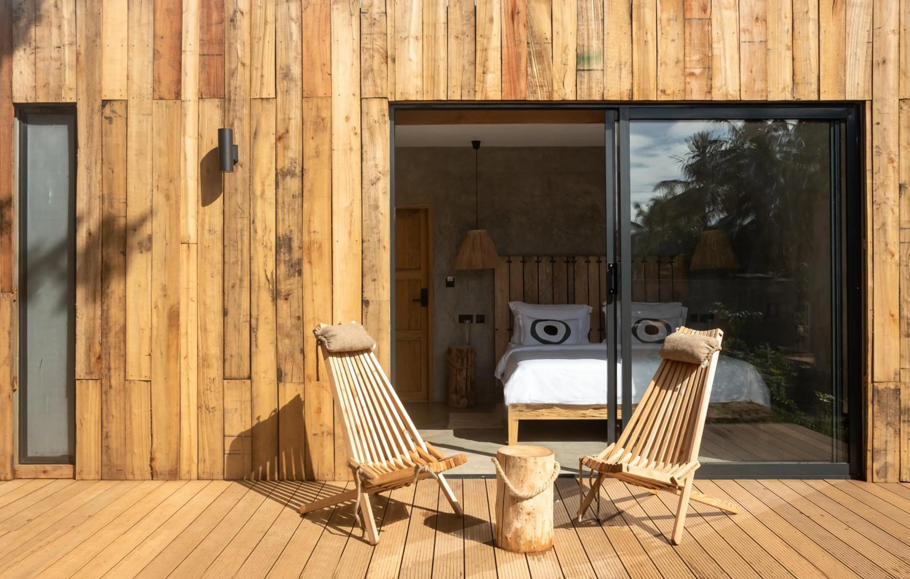 Patio in LalaGalu - Beachfront EcoCabins