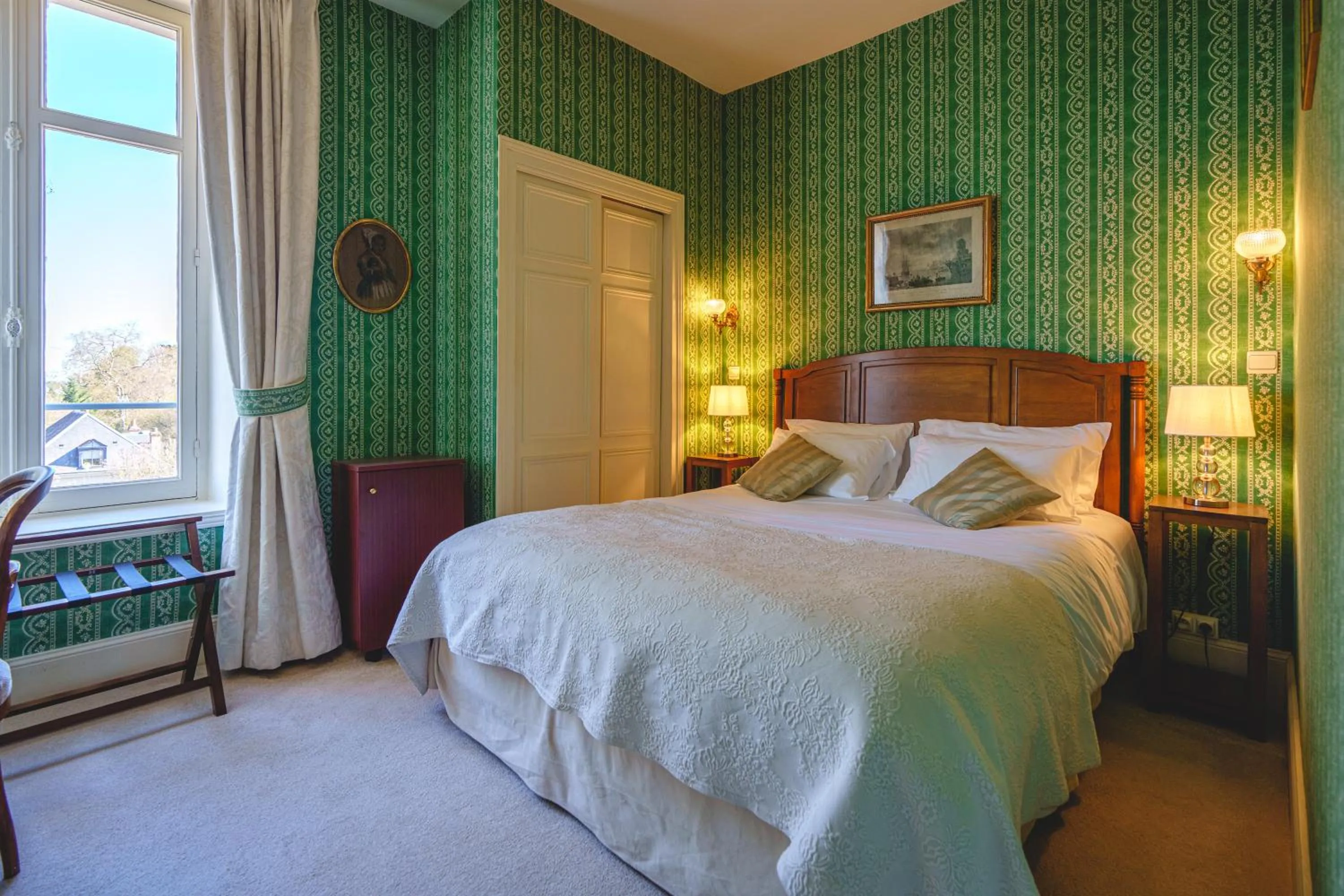 Bed in Château La Comtesse de Loire & Spa