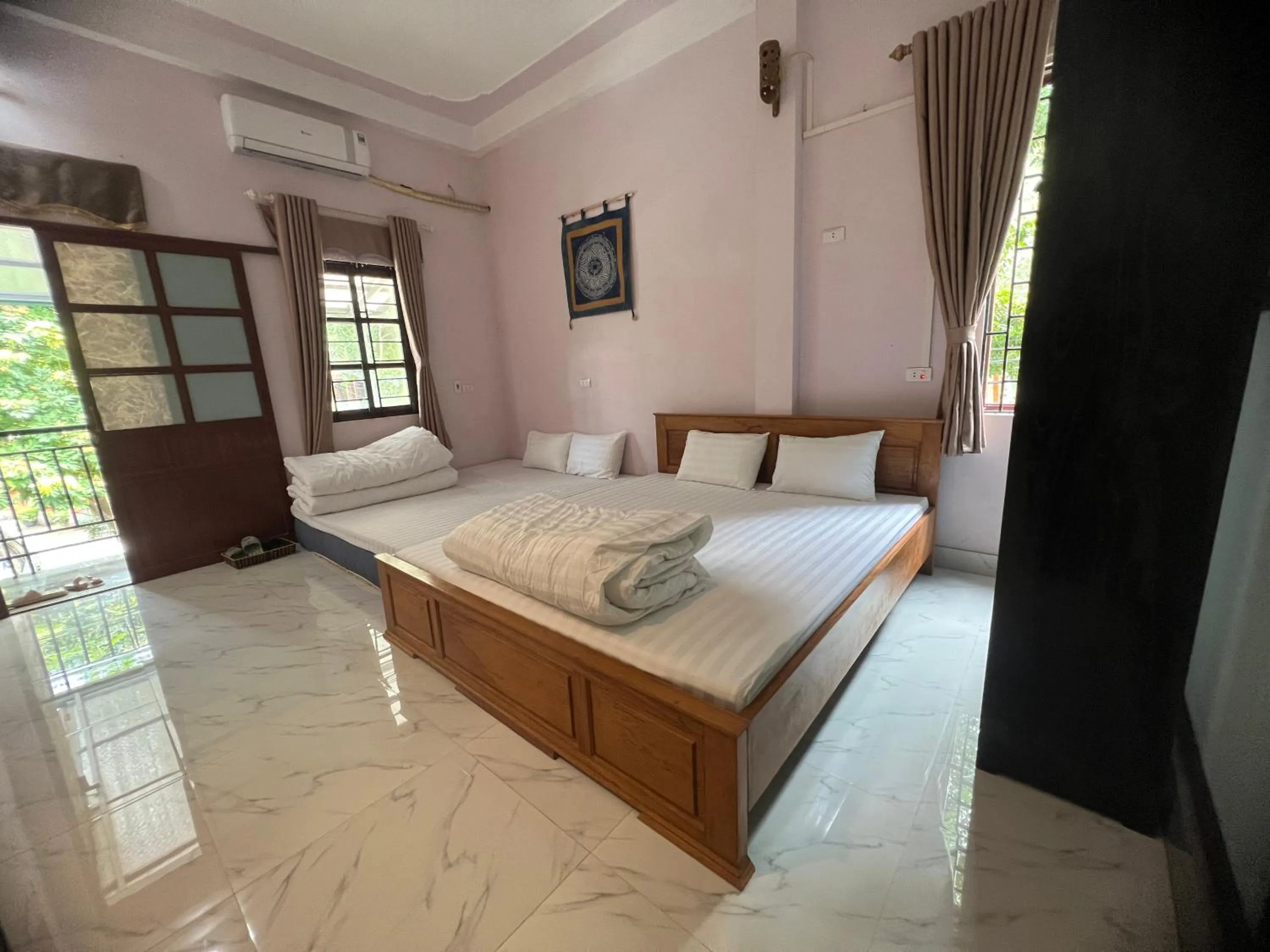 Bed in Duong Thim Homestay Mai Chau