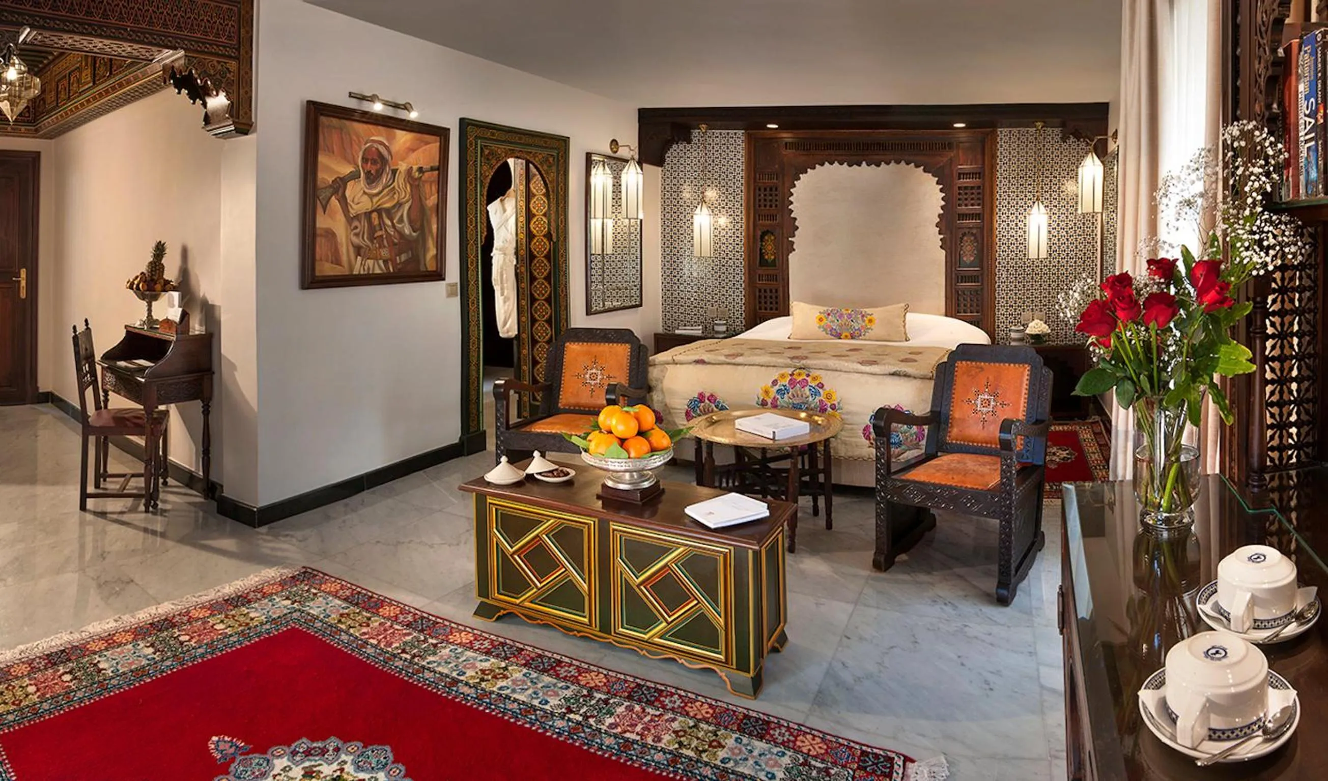 Photo of the whole room, Bed in Riad Fes - Relais & Châteaux