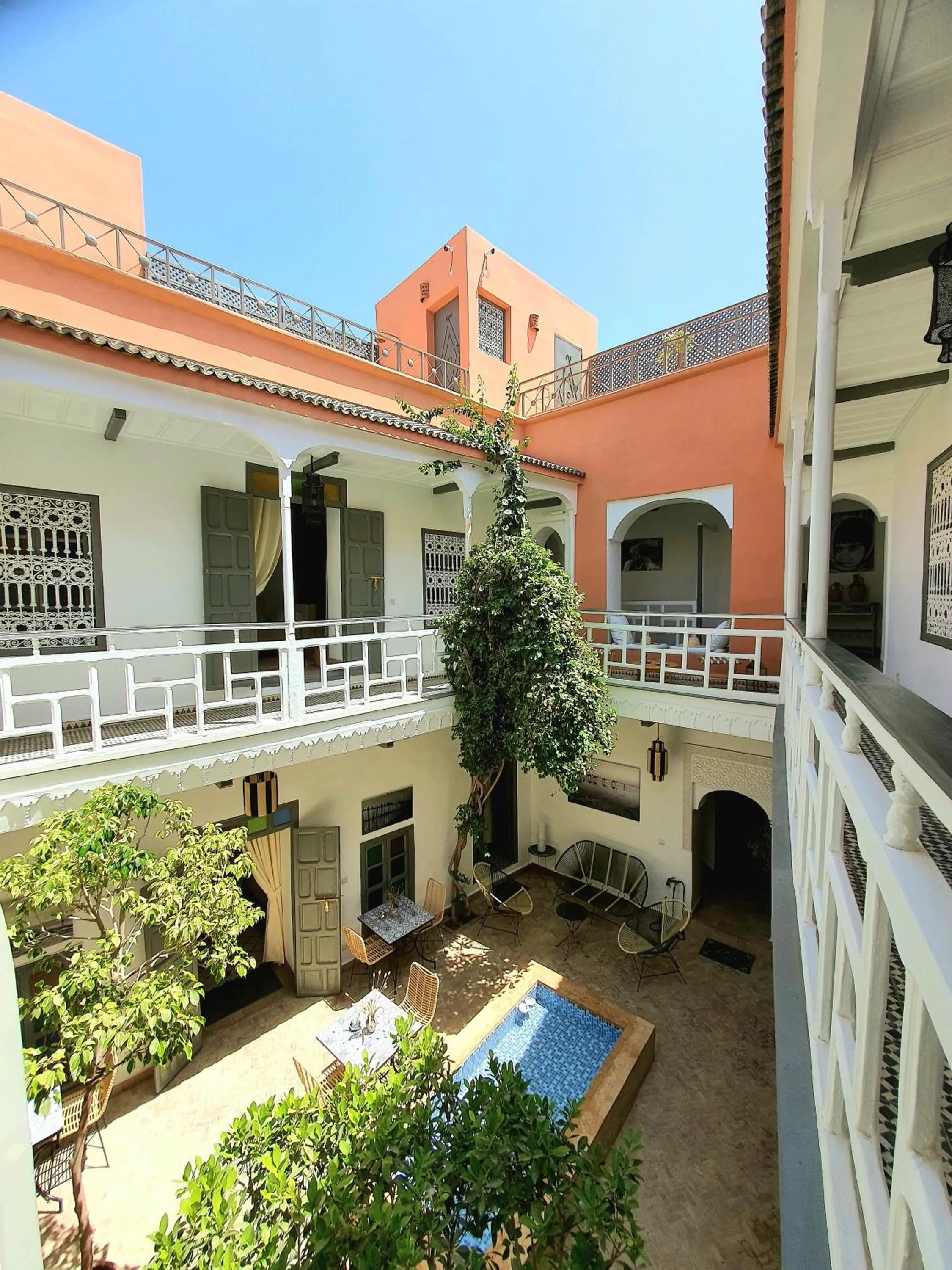 Inner courtyard view in Riad Dar Zouar & Spa