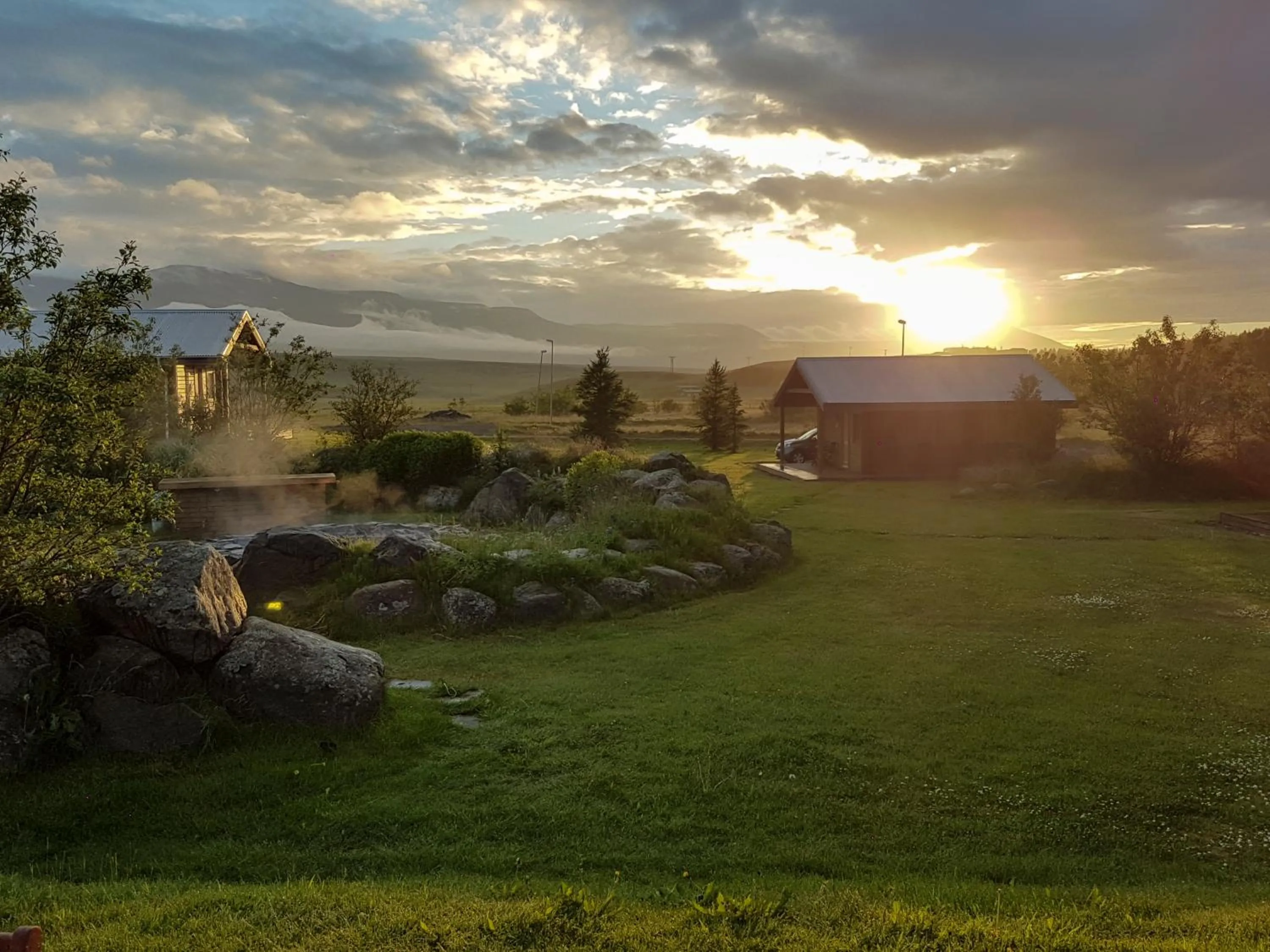 Bird's eye view in Hestasport Cottages