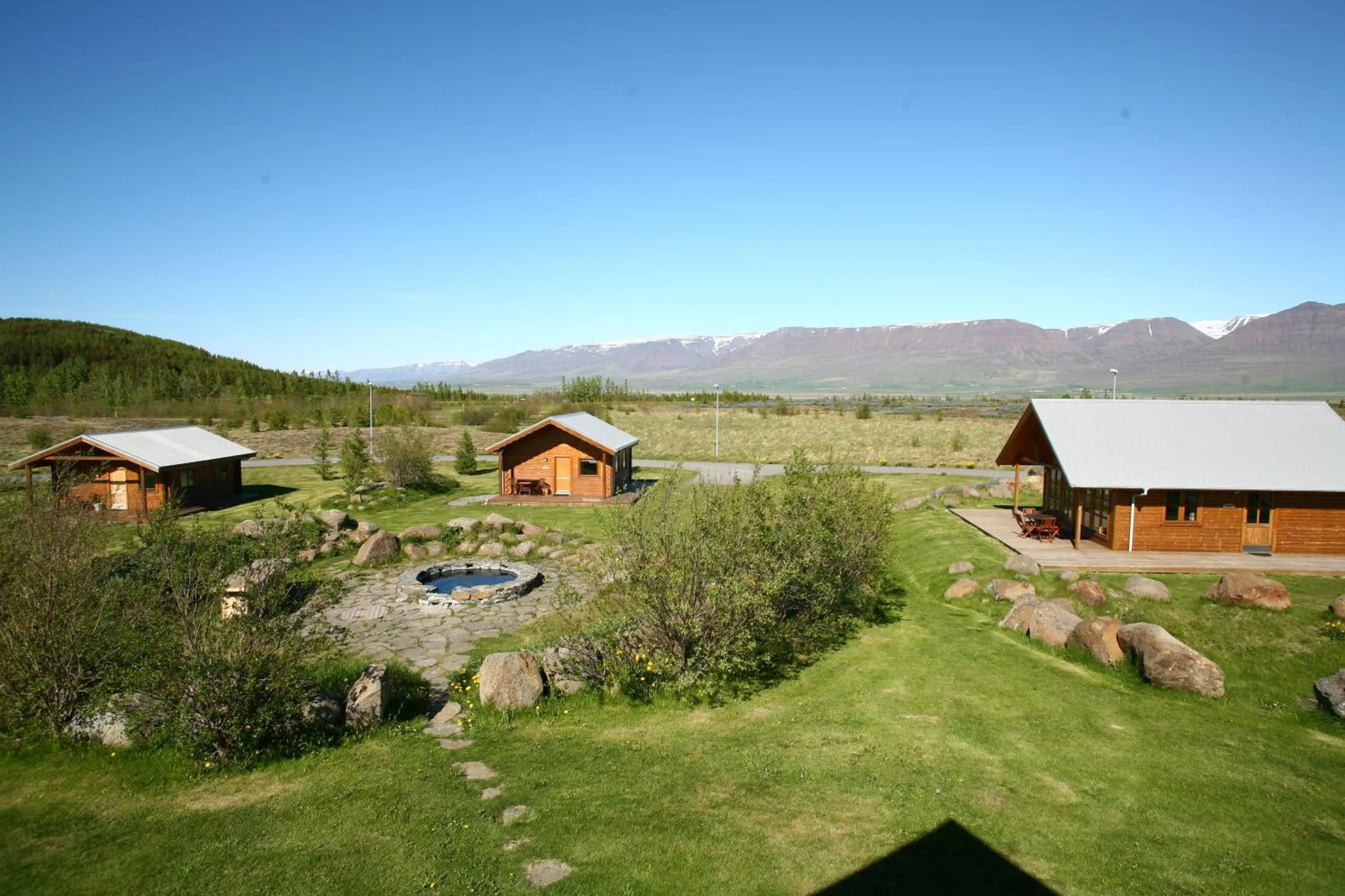 Bird's eye view in Hestasport Cottages