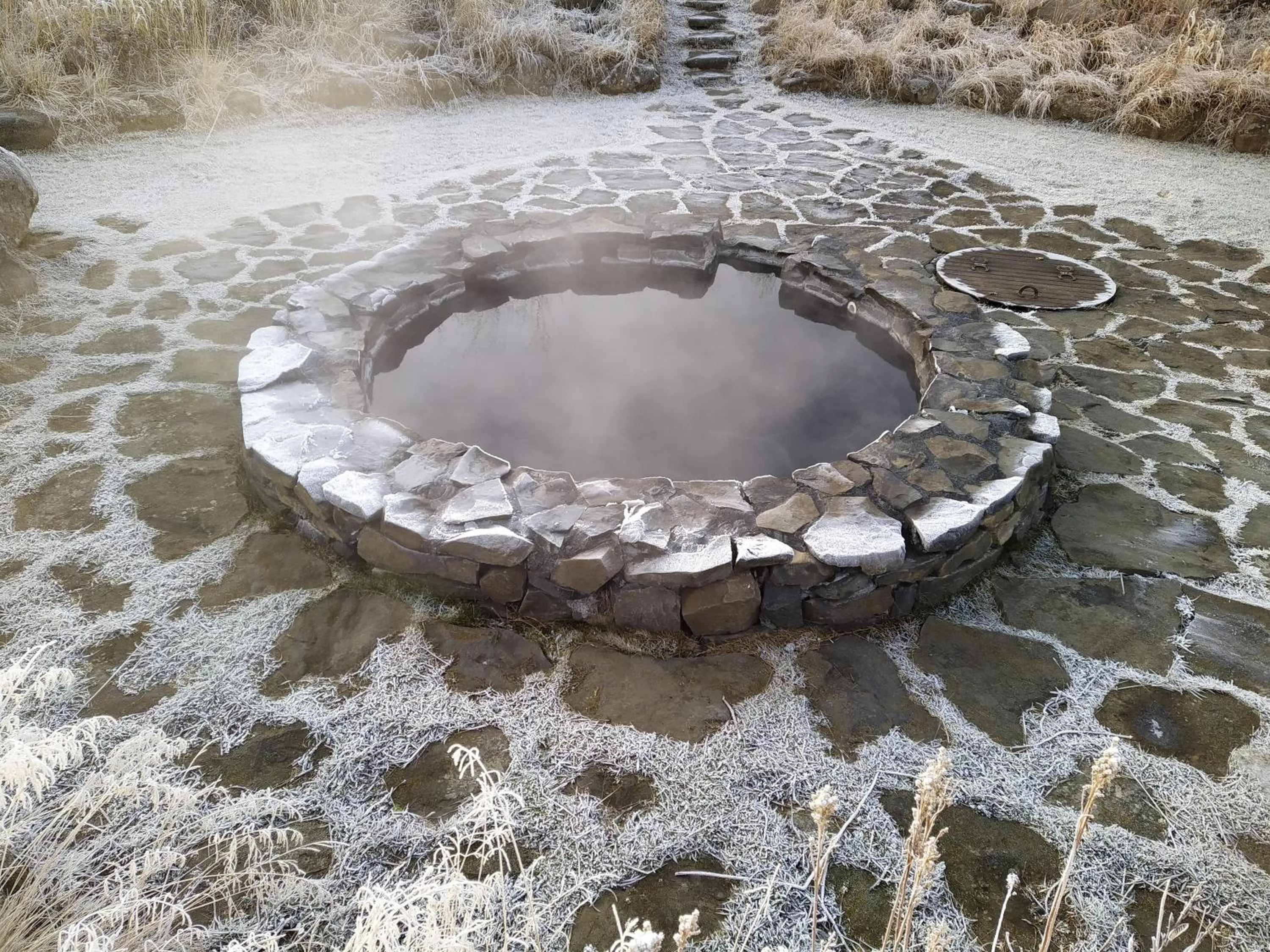 Swimming pool in Hestasport Cottages