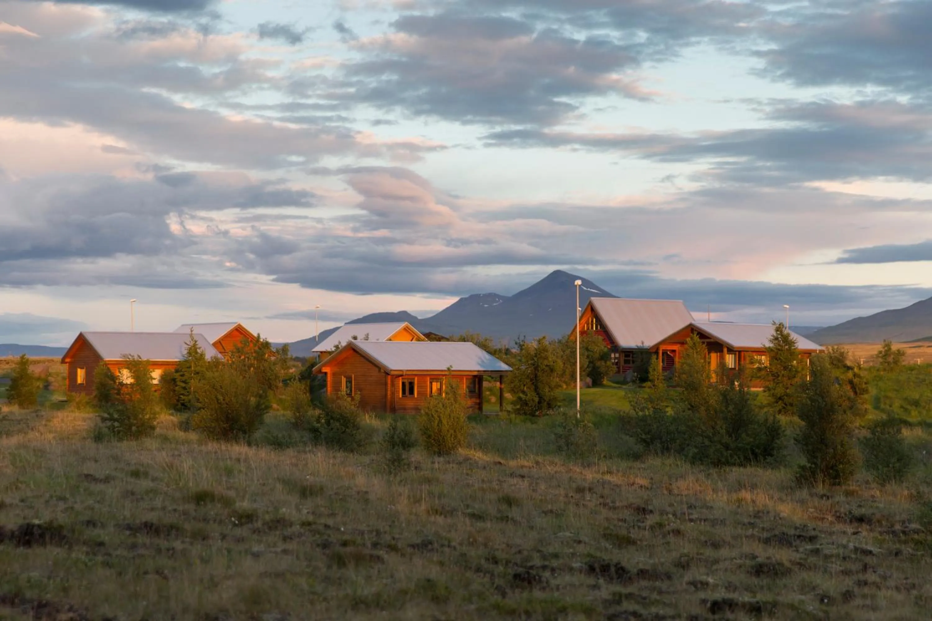 Bird's eye view in Hestasport Cottages