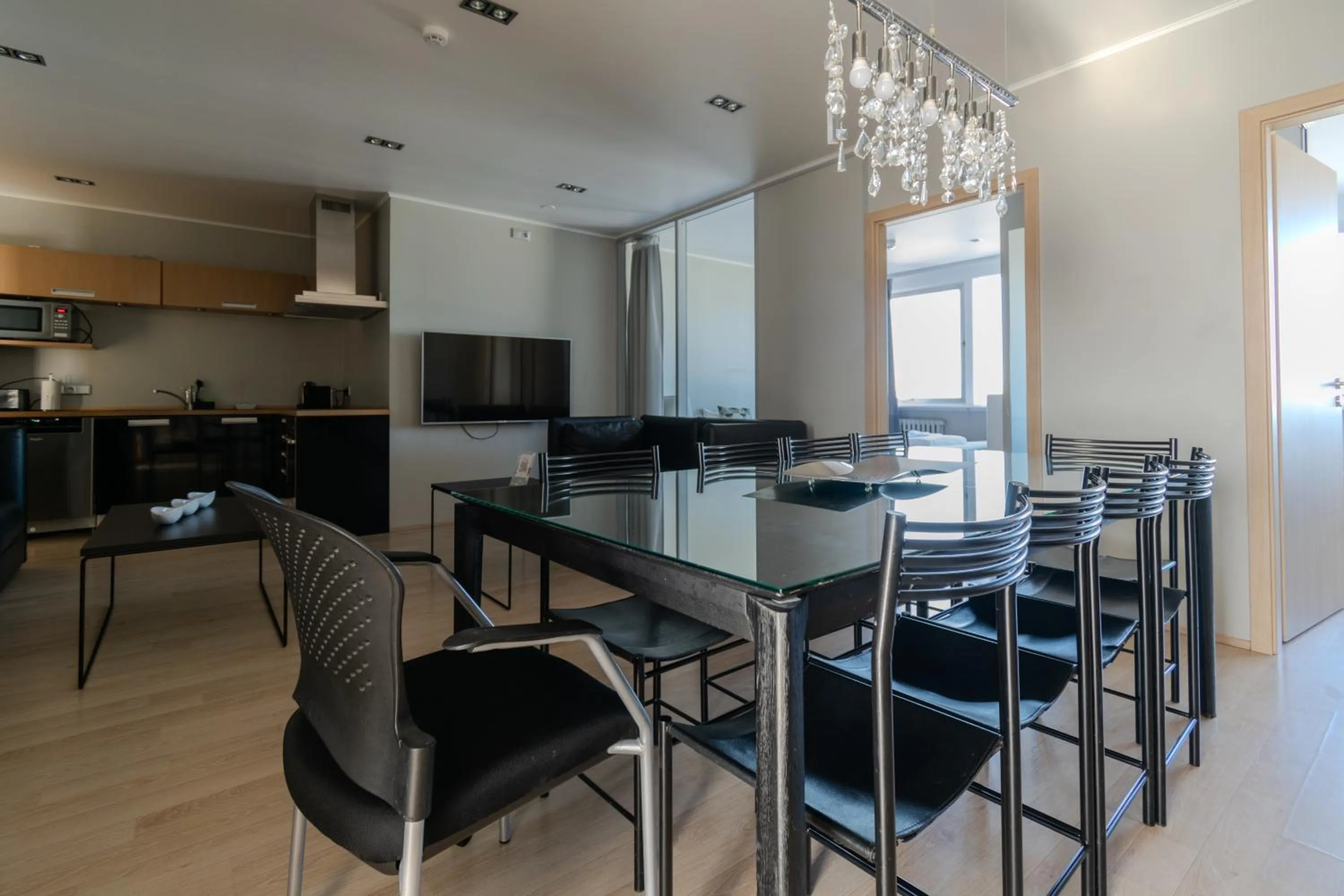 Kitchen or kitchenette in Máni Apartments