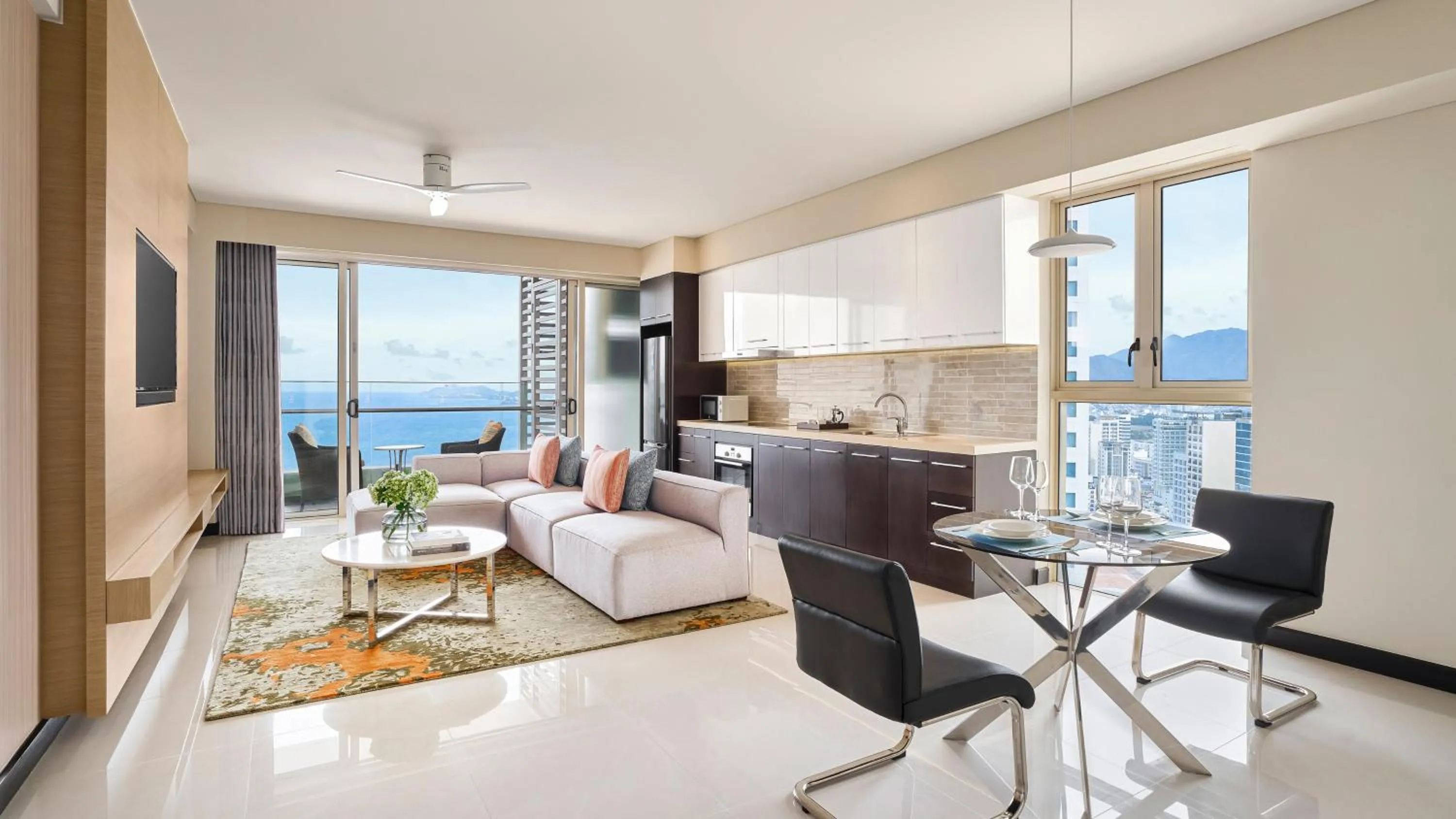 Living room in InterContinental Residences Nha Trang by IHG