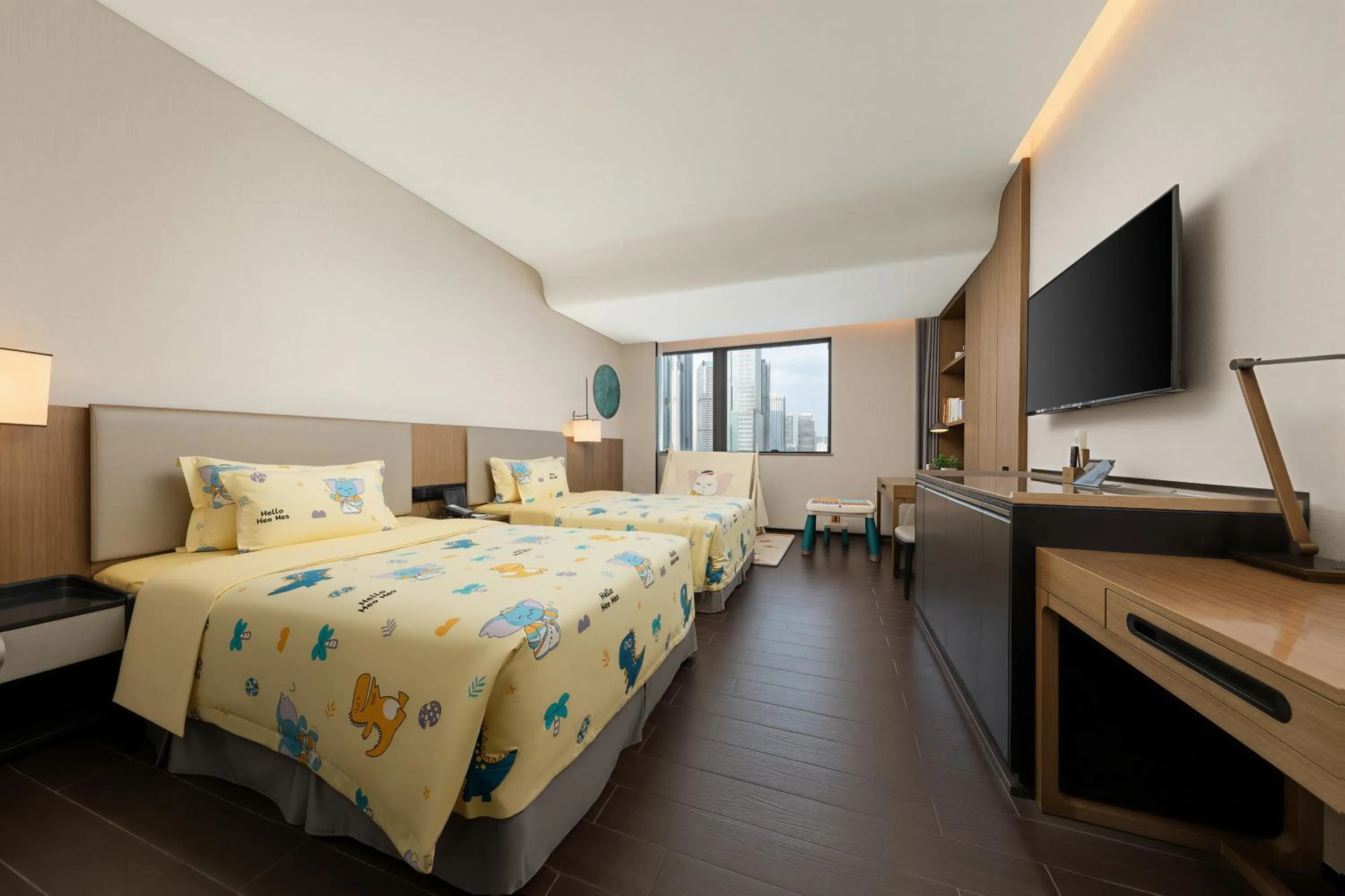 Family, Bed in Genpla Hotel, Shenzhen Qianhai