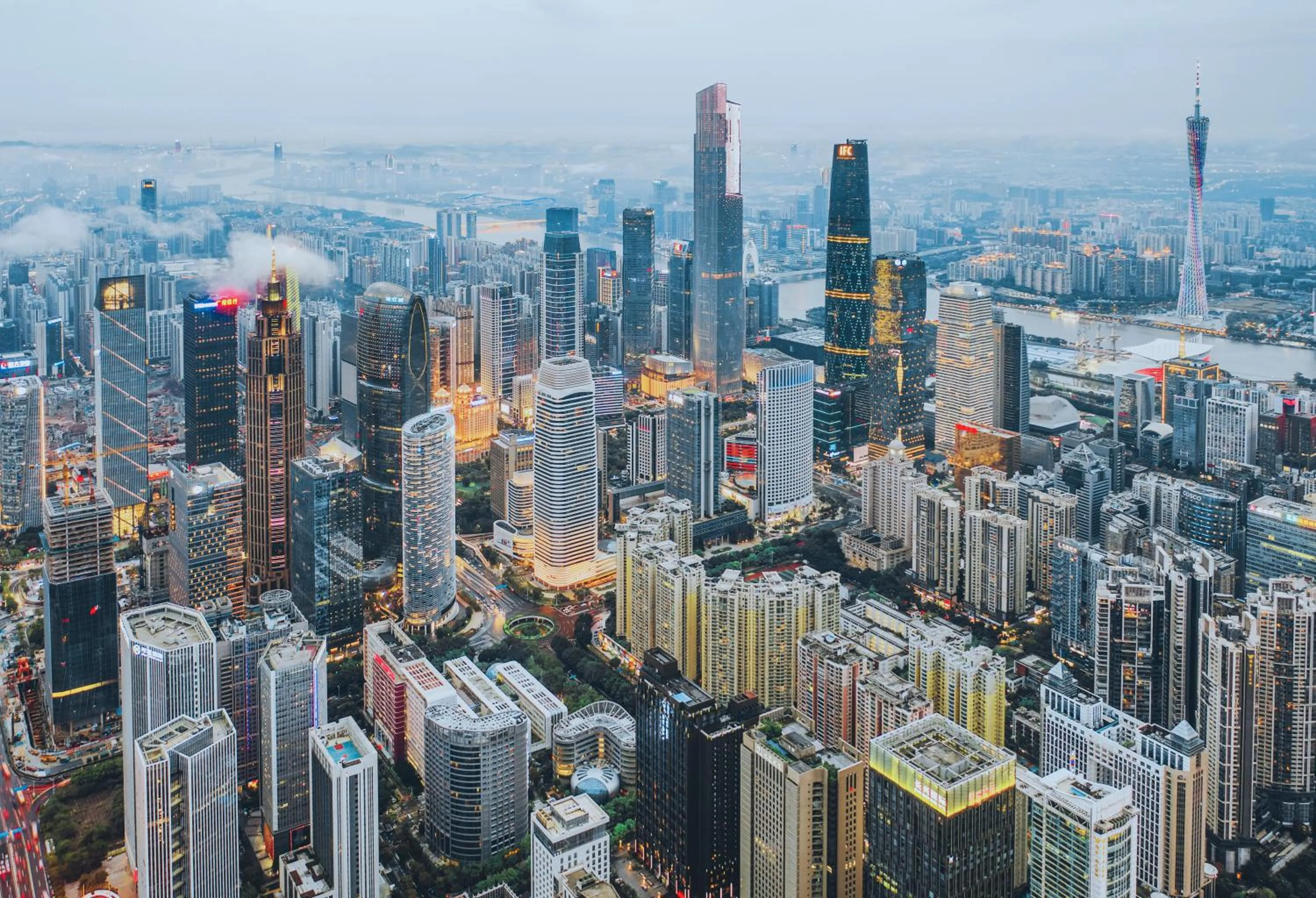 Bird's eye view in Echarm PLUS International Hotel Zhujiang New Town Wuyangcun Metro Station Branch- Free Deliver Service to Canton Fair Complex During Canton Fair Period