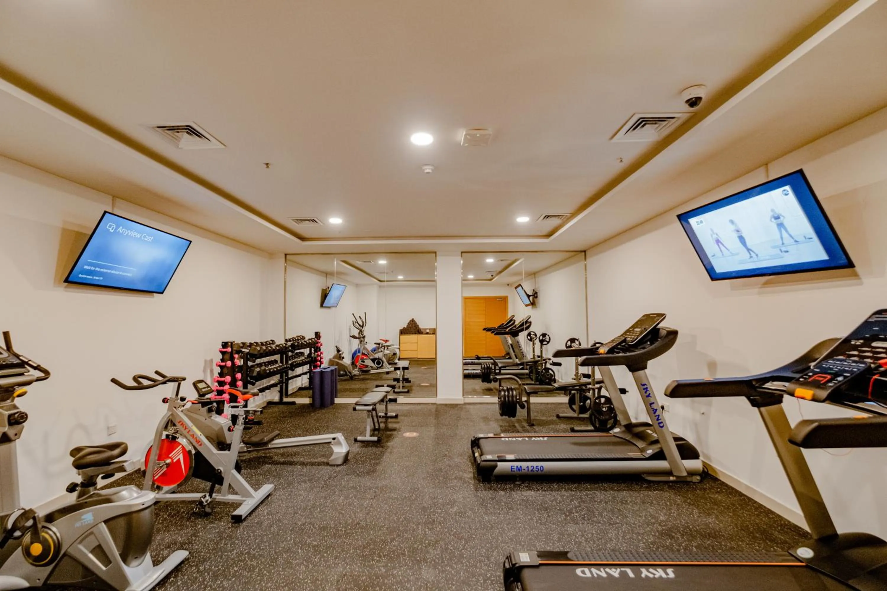 Fitness centre/facilities in Peony Hotel