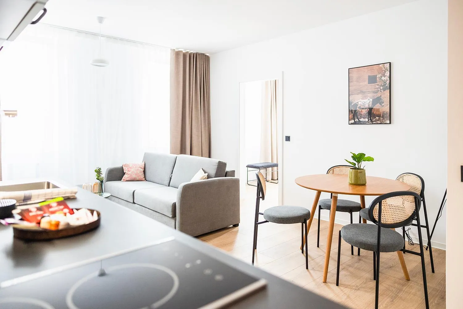 Seating area in Limehome Villach Hauptplatz