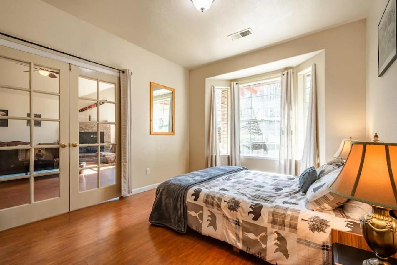 Bed in Forest Cabin by China Creek
