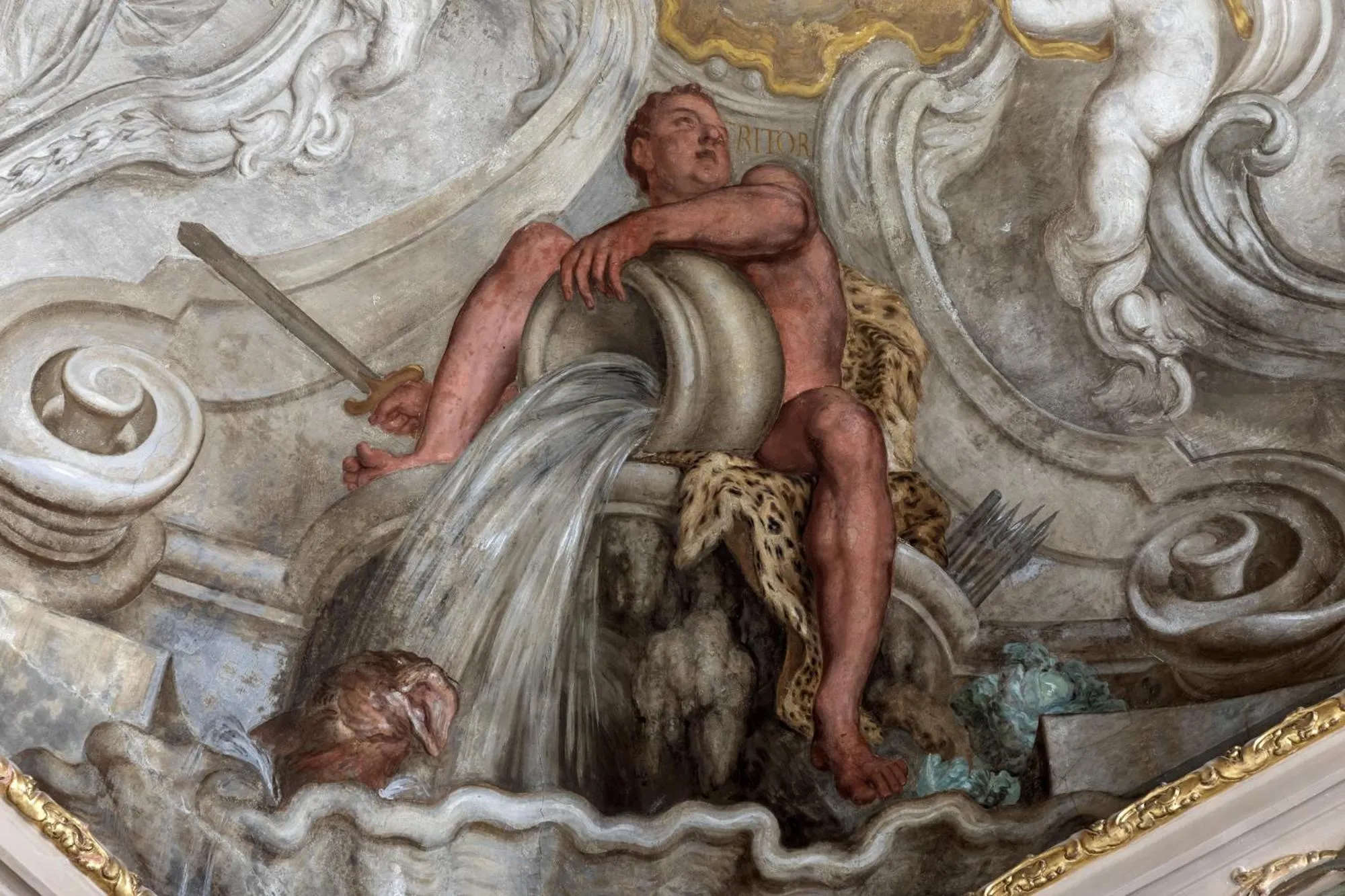 Decorative detail in Hotel Palazzo Durazzo Suites