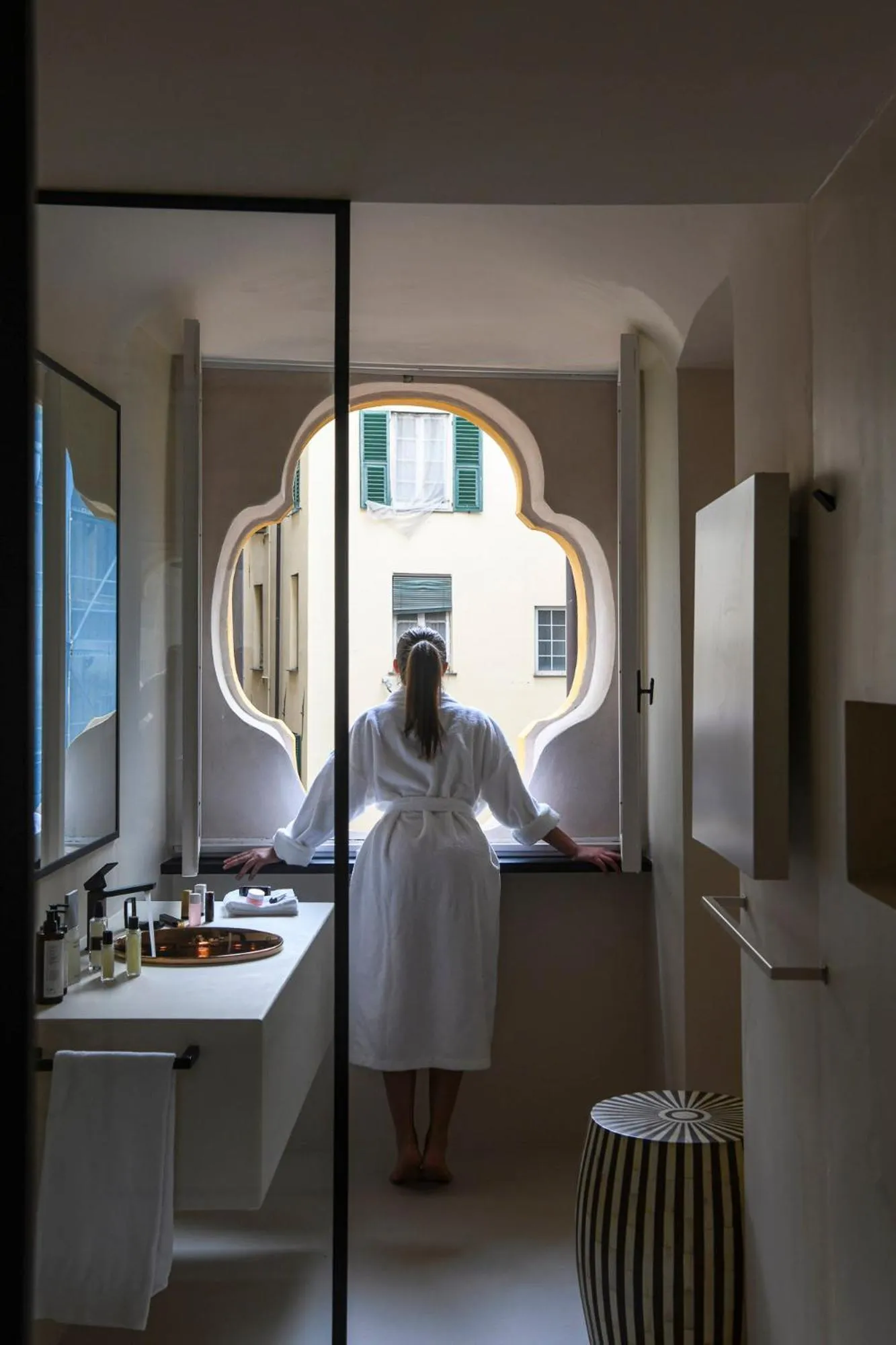 Shower in Hotel Palazzo Durazzo Suites
