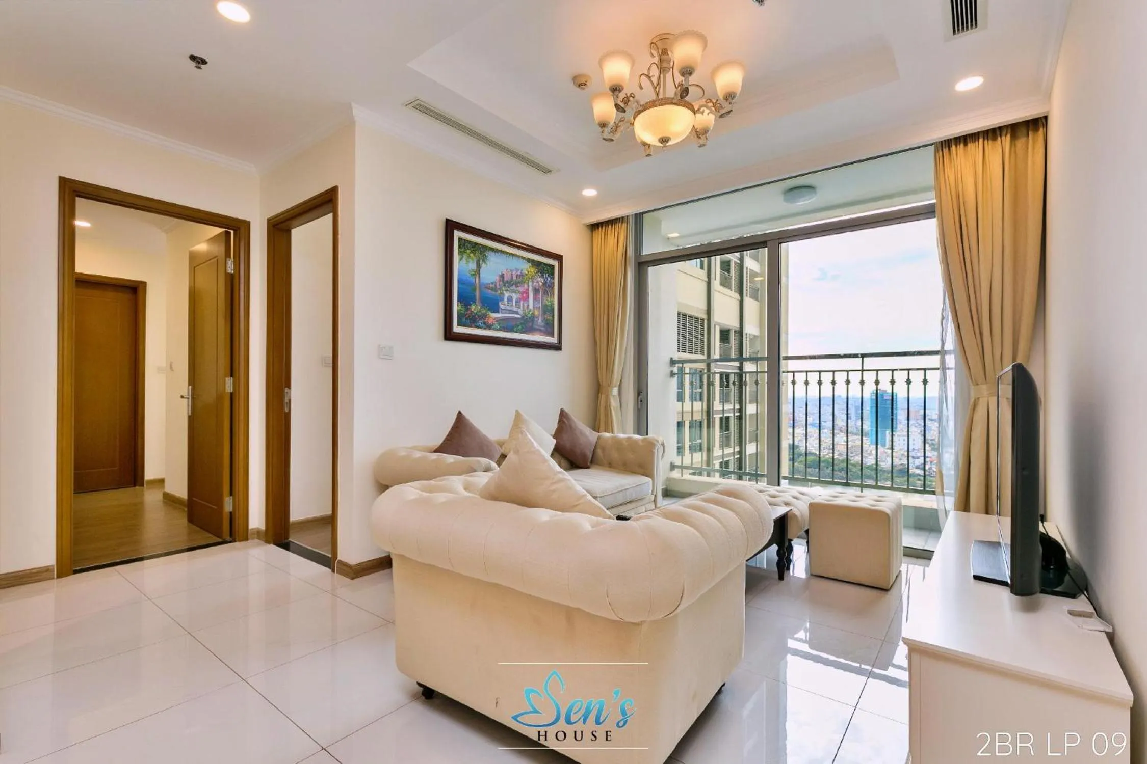 Living room in Sens House Saigon - Serviced Apartments in Vinhomes Central Park