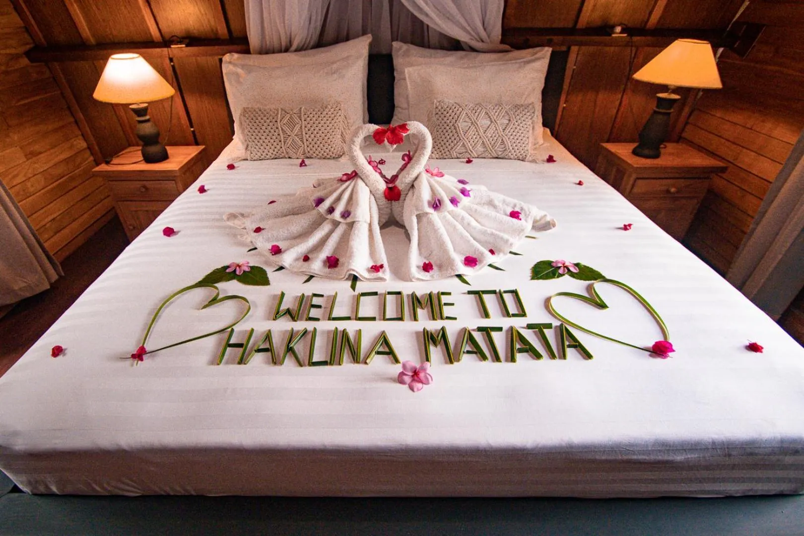Bed in Hakuna Matata Resort Gili Air