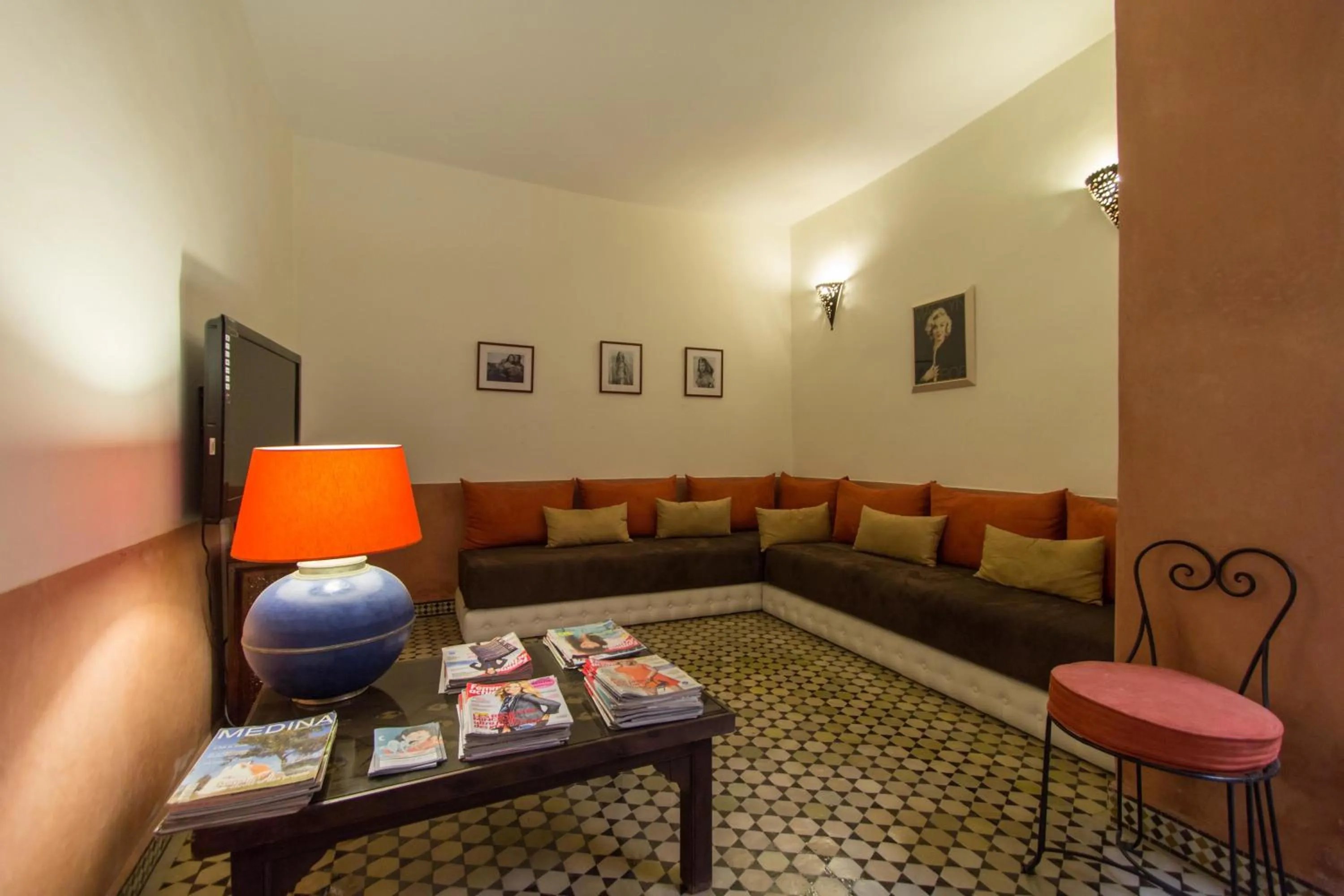 Communal lounge/ TV room in Riad Norma