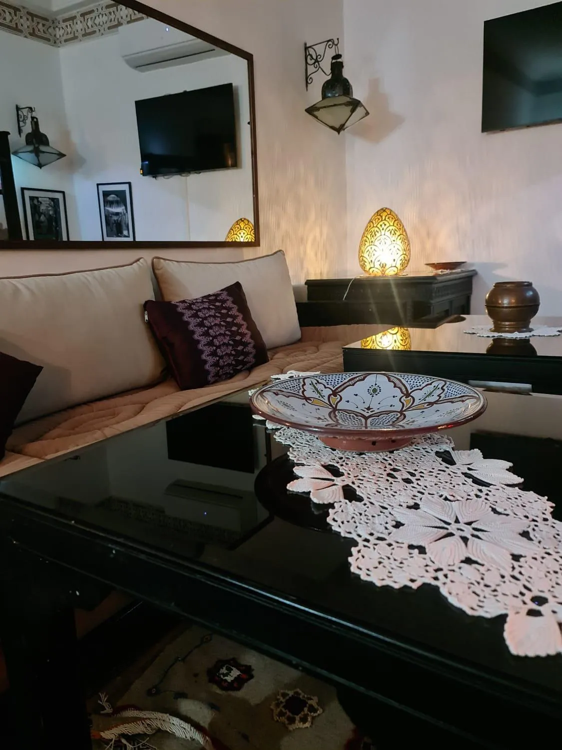 Living room in Riad Aubrac