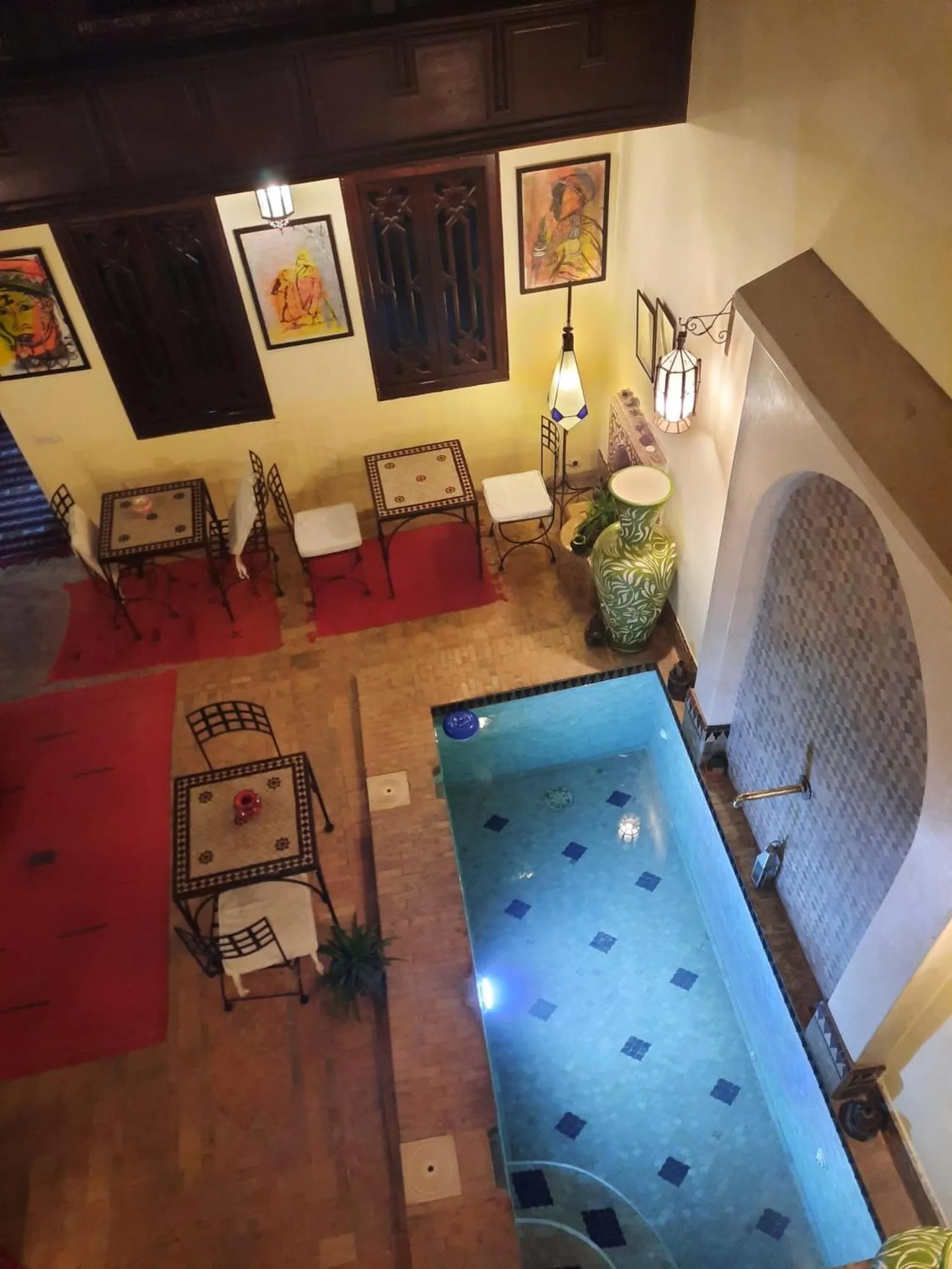 Swimming pool in Riad Aubrac